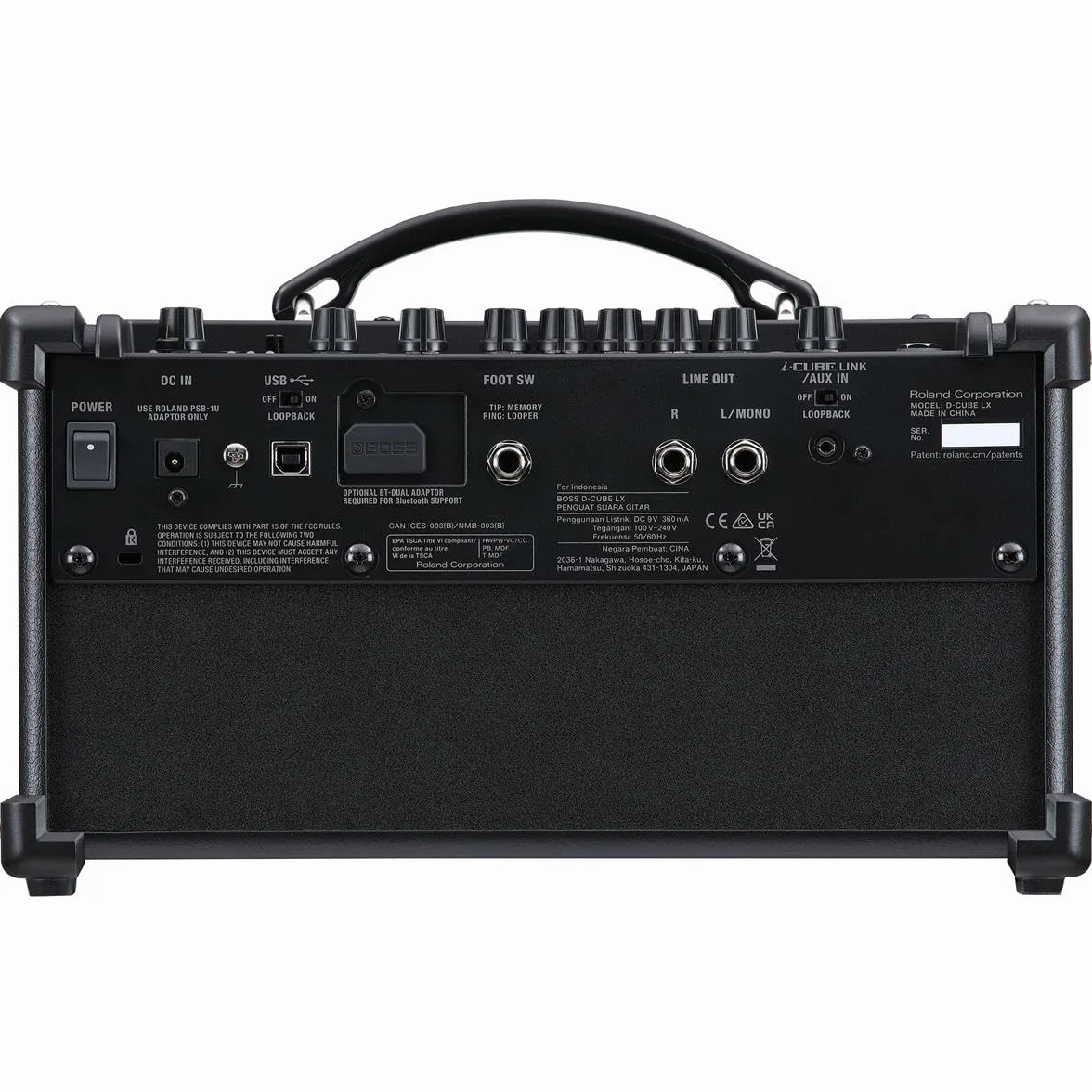 Boss Dual Cube LX - Amplificador Combinado portátil de 10 vatios de 2 x 4 Pulgadas