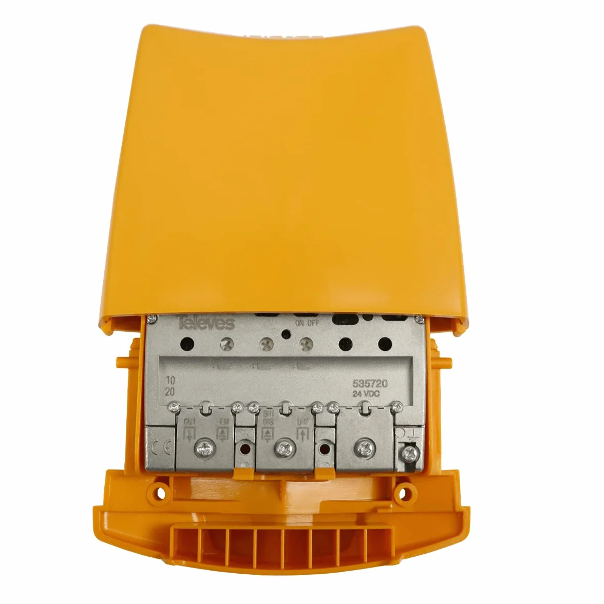 Amplificador Mástil 3 Entradas FM-BIII/DAB-UHF 1 Salida 36dB con LTE 5G