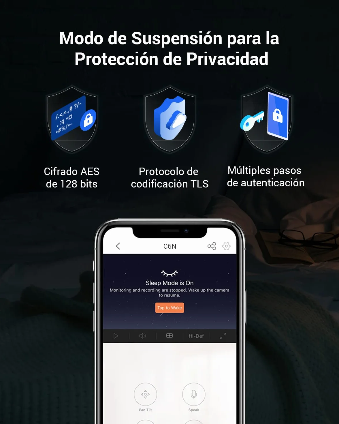 EZVIZ C6N 2-Pack Cámaras Vigilancia WiFi Interior 360º 1080P Visión Nocturna Audio Bidireccional Detección Movimiento