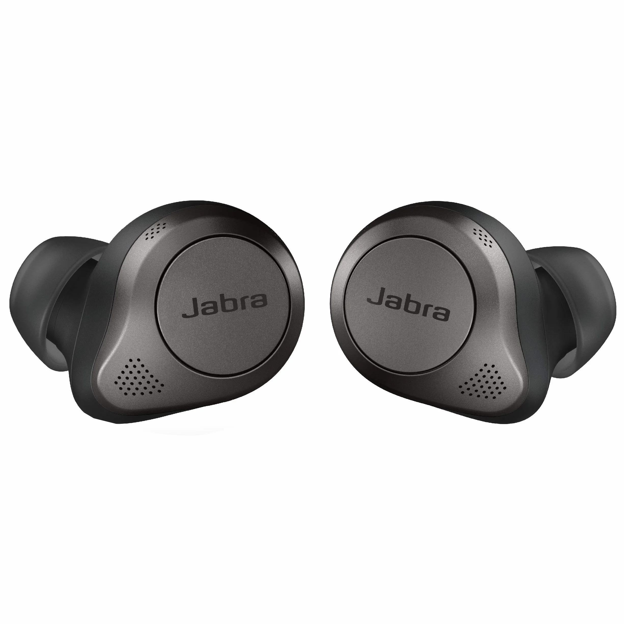 Jabra Elite 85t True Wireless Earbuds Advanced Active Noise Cancellation Long Battery Life Wireless Charging Case Titanium Black Renewed