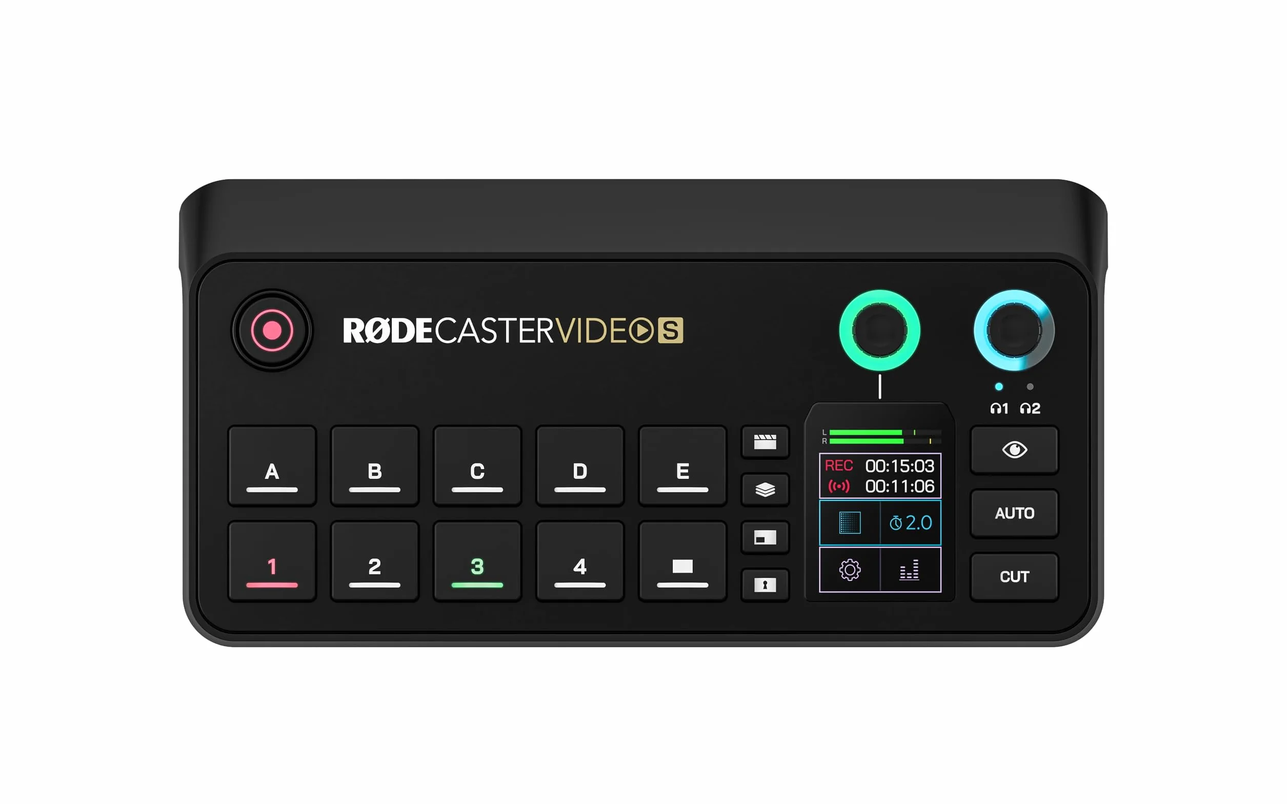 RØDE RØDECaster Video S – Conmutador de vídeo para podcasts y Interfaz de Audio – Multicámara, 4 entradas de Video (HDMI y USB), 1080p60, Escenas de múltiples Fuentes