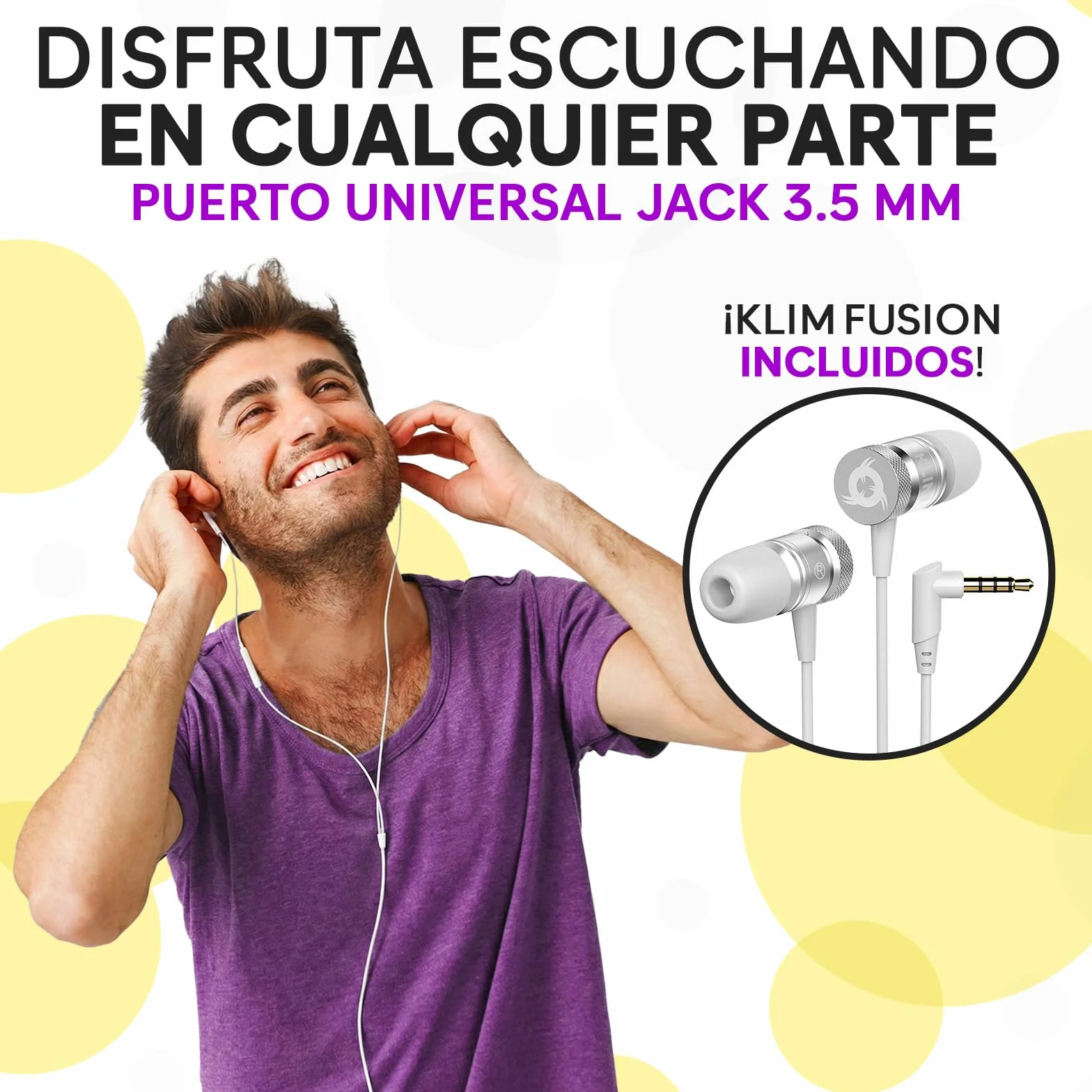 KLIM K8 Reproductor Cassette Auriculares Fusion Radio AM/FM Micrófono Altavoz Integrados