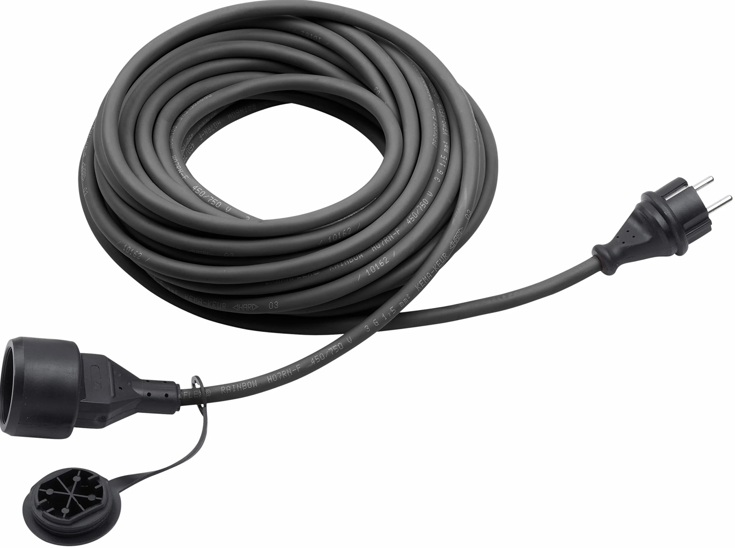 Alargador de cables Meister 25 m negro