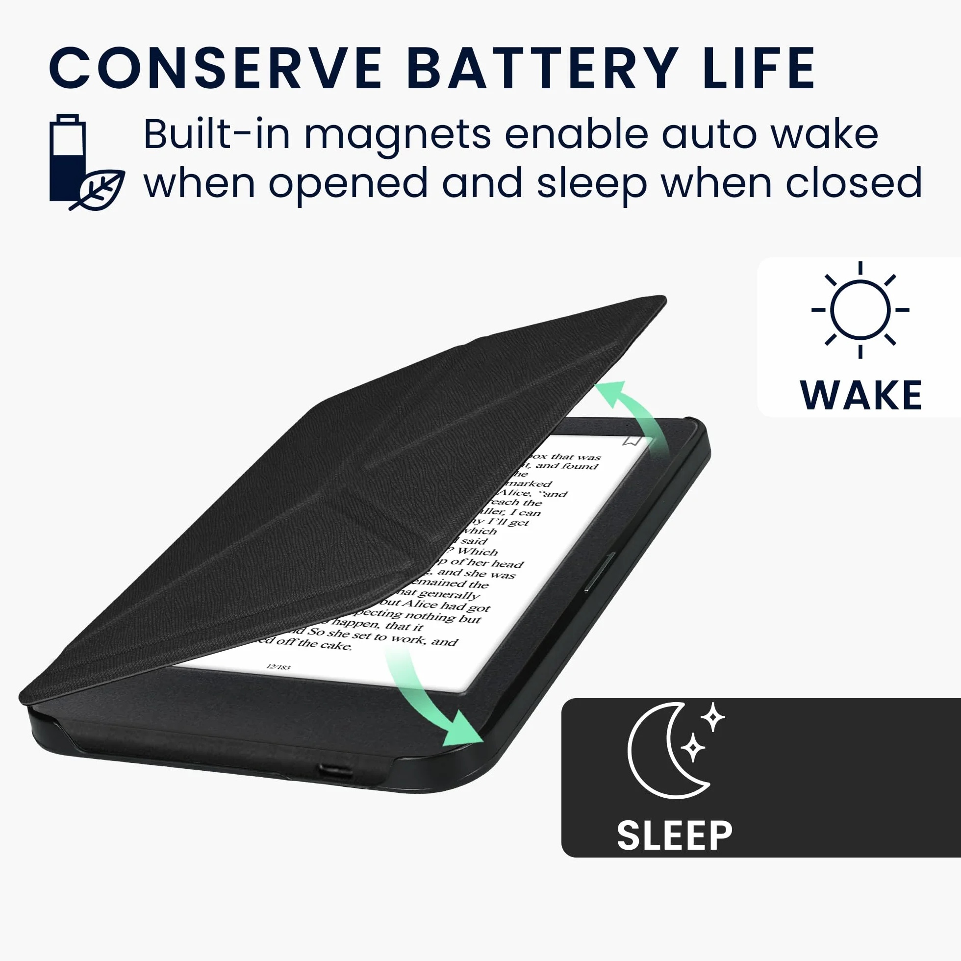kwmobile Carcasa Compatible con Kobo Clara BW/Colour Funda con Soporte - Negro