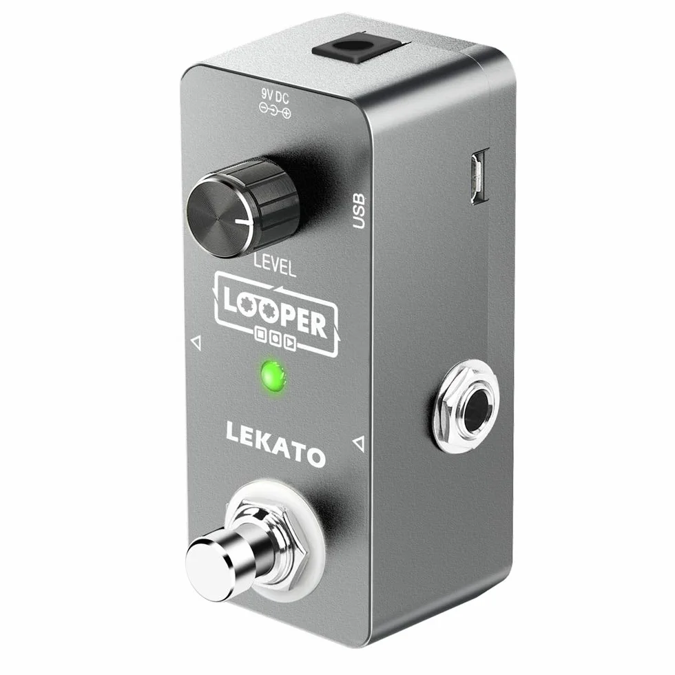 LEKATO Pedal de efectos Looper para guitarra, bajo y teclado, 5 minutos, grabación ilimitada de overdub