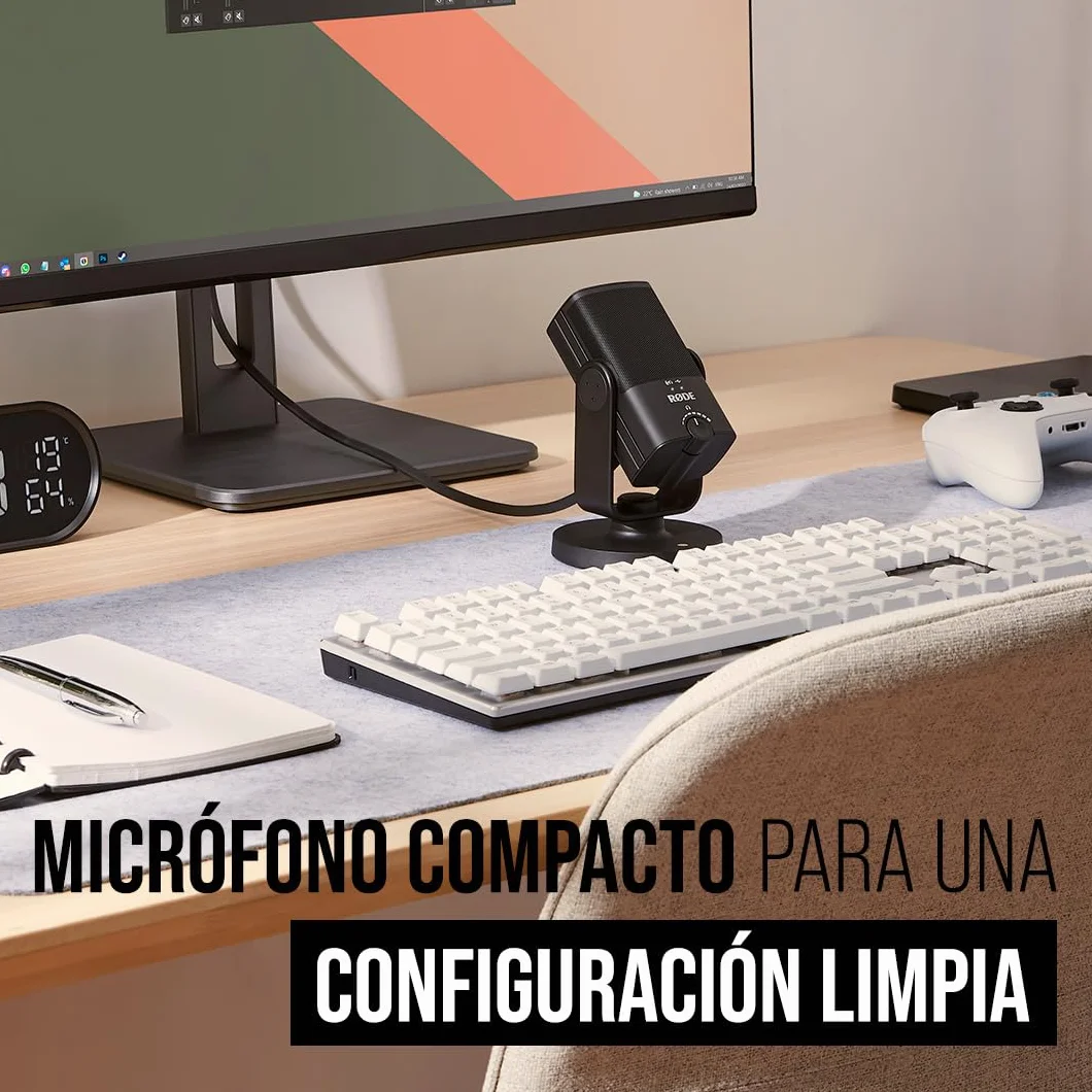 RØDE NT-USB - Micrófono, USB, 3.5 mm, negro