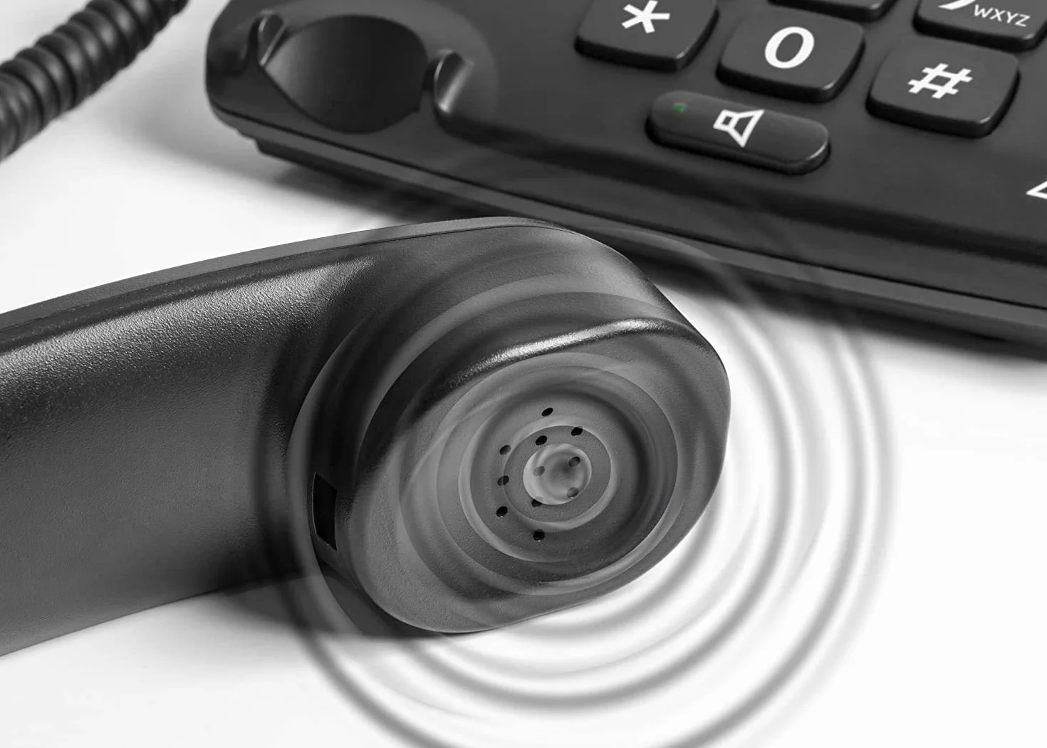 Doro Magna 4000 Teléfono Fijo con Cable para Personas Mayores Teclas Espaciadas Pantalla Grande Sonido Amplificado Negro