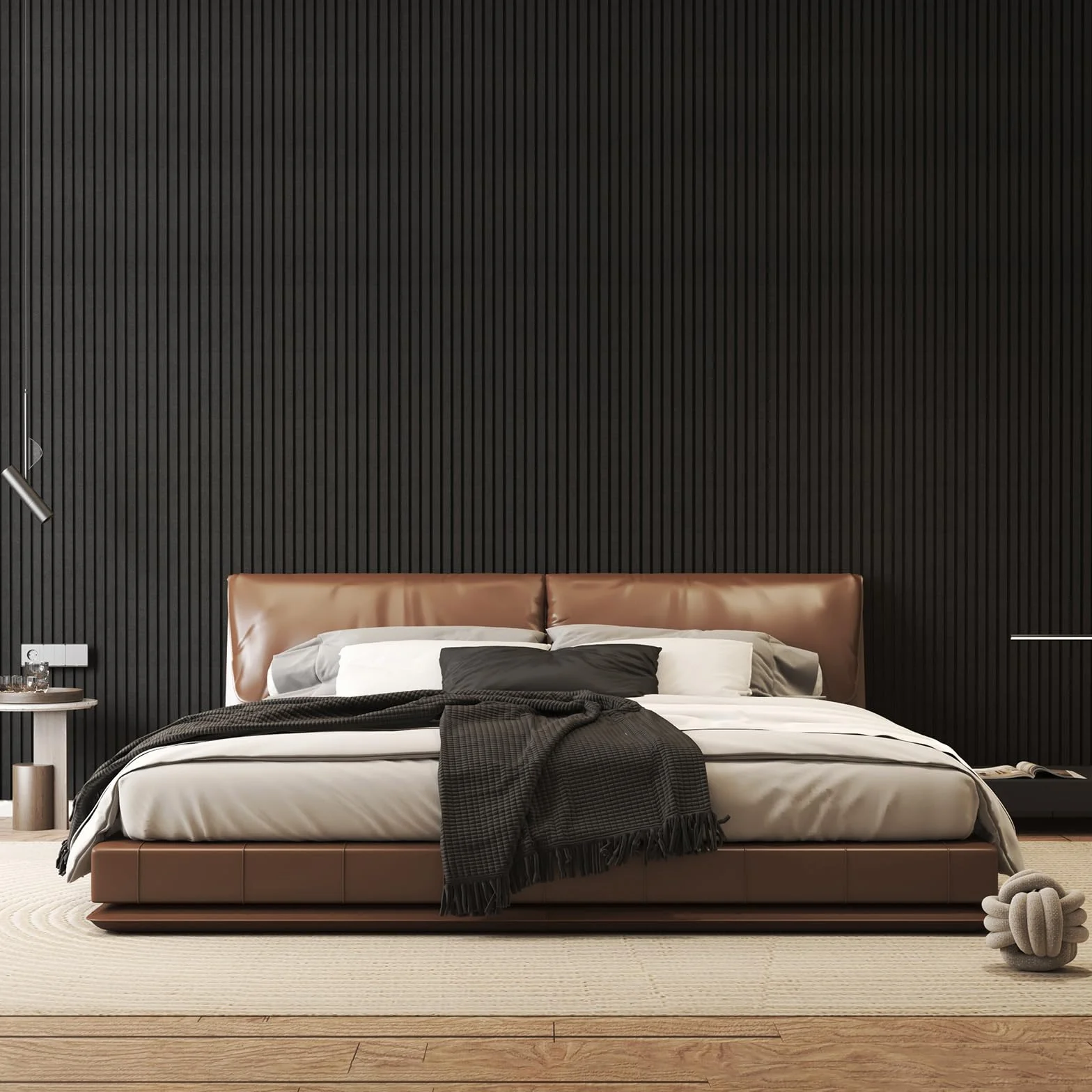 TONOR 8 PCS Paneles Acusticos Grande, 120x60x0,9cm Paneles Insonorizacion Pared, Aislante Acustico Autoadhesivo, Panel Decorativo Pared para Página Principal Sala de Uía Oficina, Negro