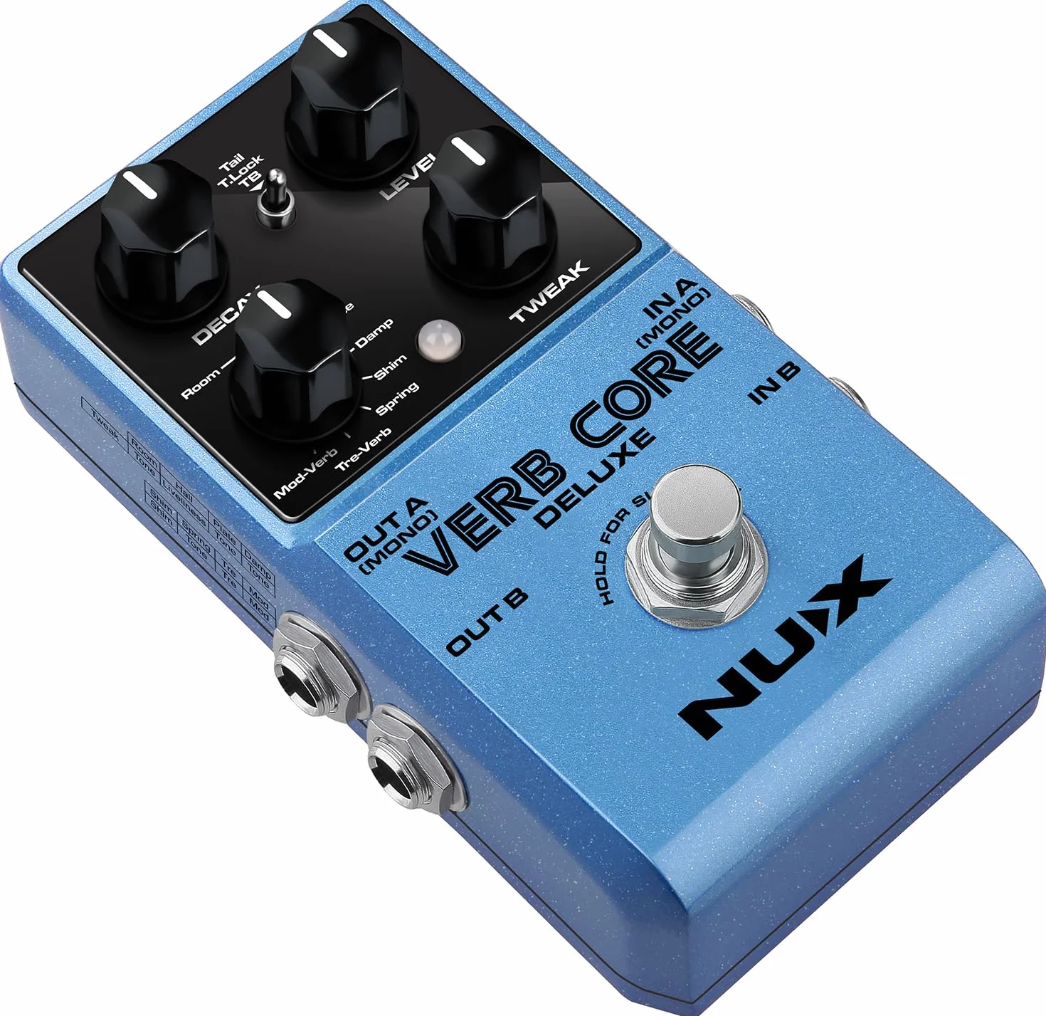 NU-X | Pedal Verb Core Deluxe con 8 efectos de reverberación diferentes en una sola caja