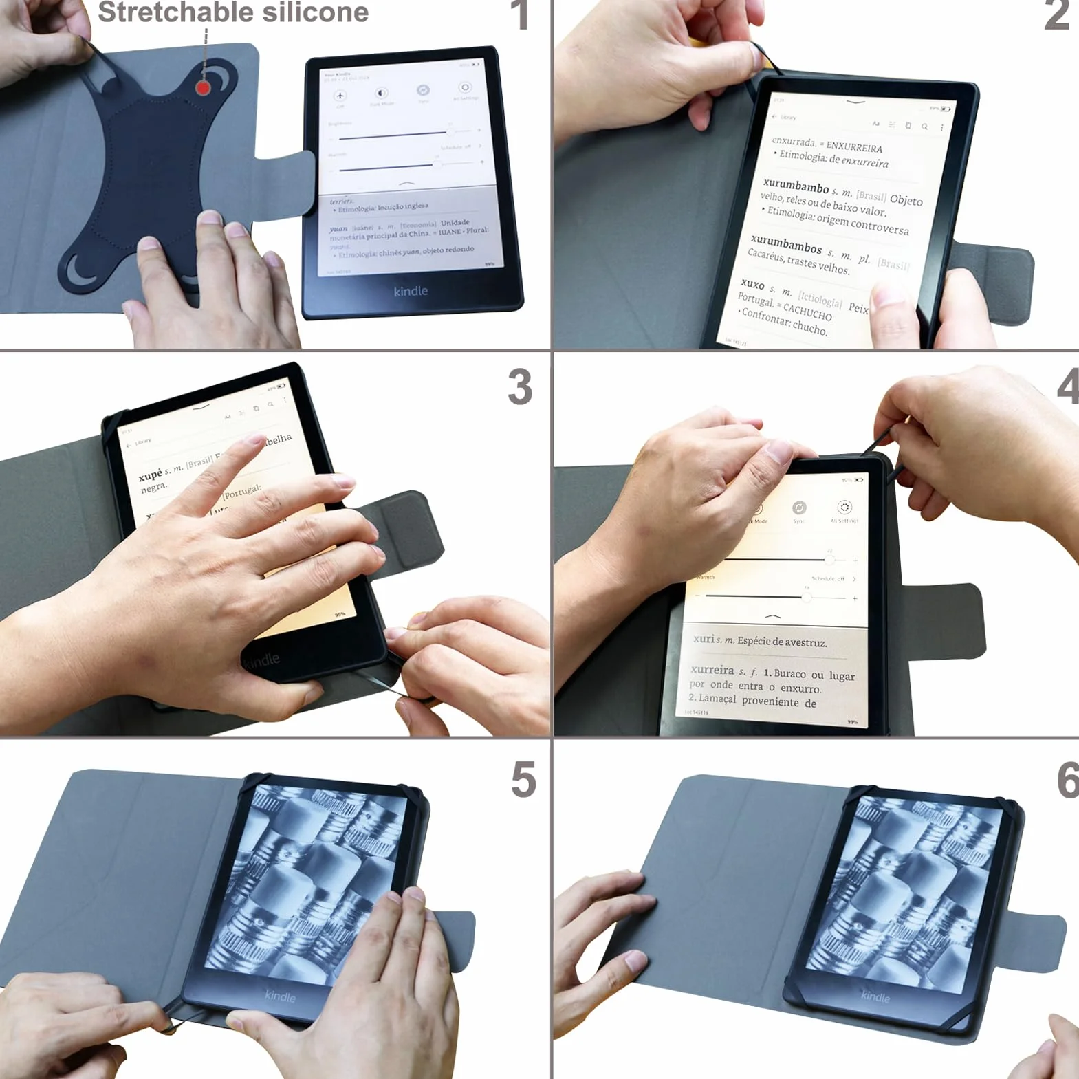 Funda Universal para Kindle Paperwhite 2021/Colorsoft Signature Edition 2024/Paperwhite 2024 7'' - Verde Azulado