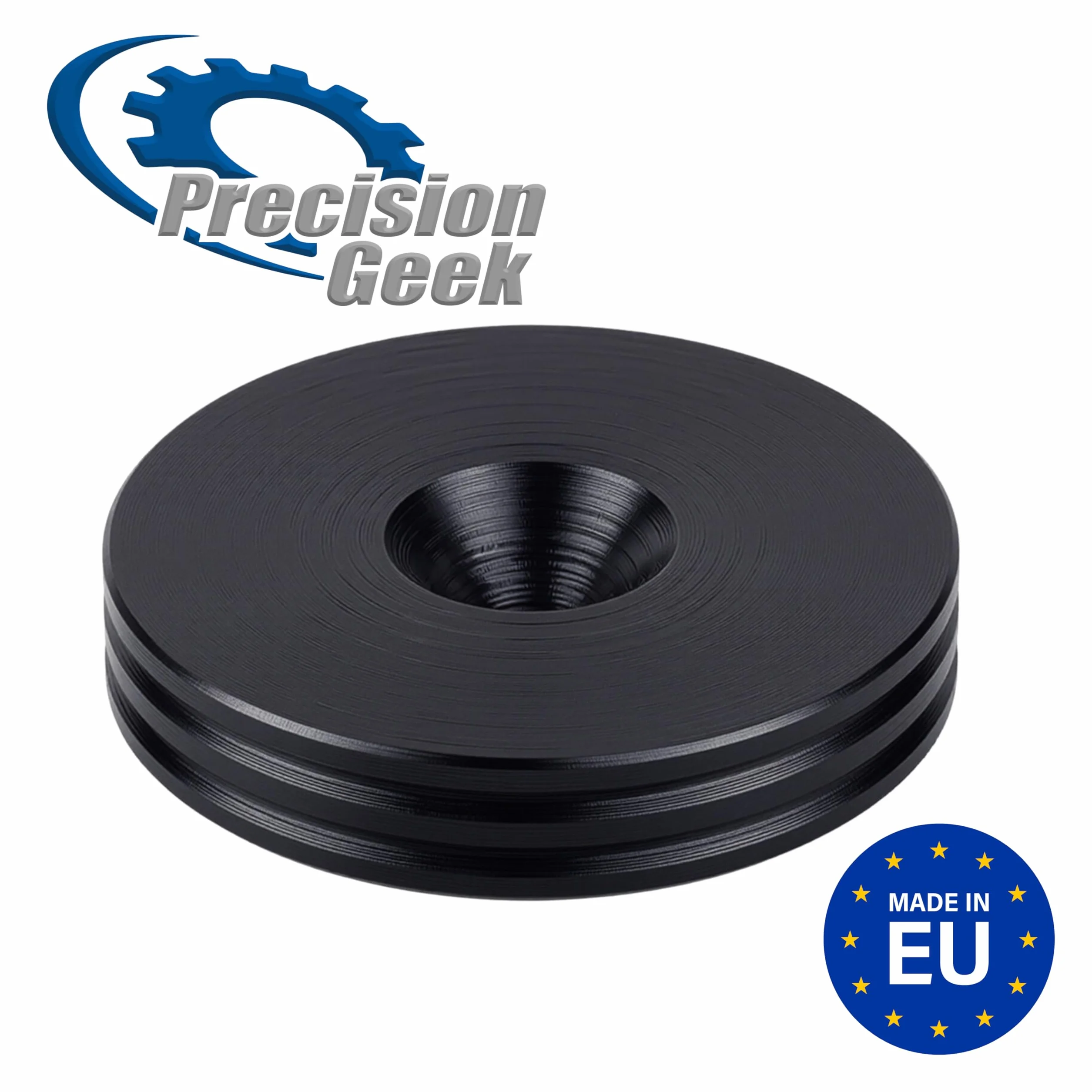 PrecisionGeek - Almohadillas para Altavoces, Patas y Protectores de Suelo de Acero Oxidado y ennegrecido, Forma Delgada de 20 mm de diámetro para Altavoces HiFi, Soportes y Barras de Sonido