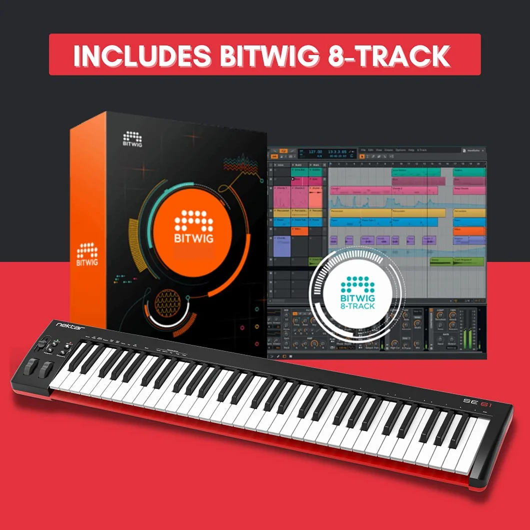 Nektar Teclado controlador MIDI USB SE61 con integración Nektar DAW