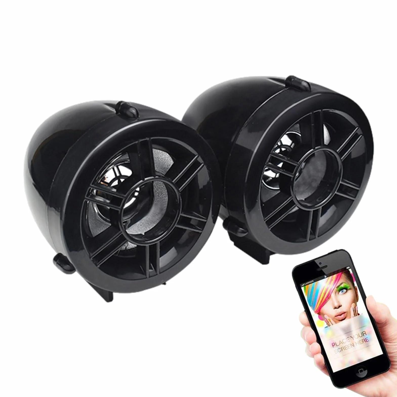 TROONZ Altavoz estéreo de Audio para Motocicleta,Altavoces Impermeables para Motocicleta | Audio estéreo para Manillar de Motocicleta,Amplificador de Audio para Motocicleta con Fuertes Sonidos de
