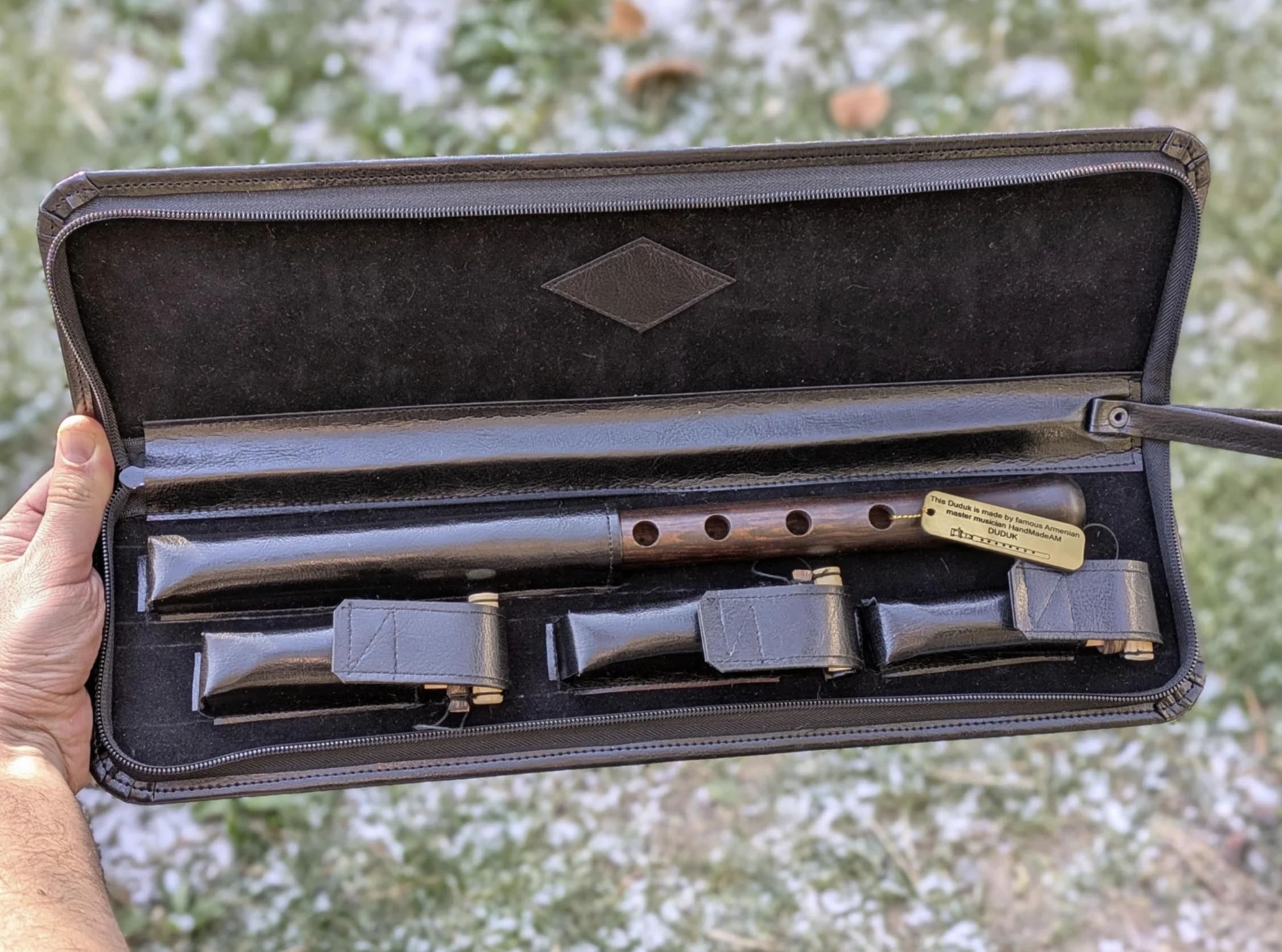 Duduk profesional, Key A Duduk, Duduk armenio, funda de cuero, 3 cañas profesionales e instrucciones de juego, Duduk de madera de albaricoque, flauta armenia, el mejor regalo de Armenia