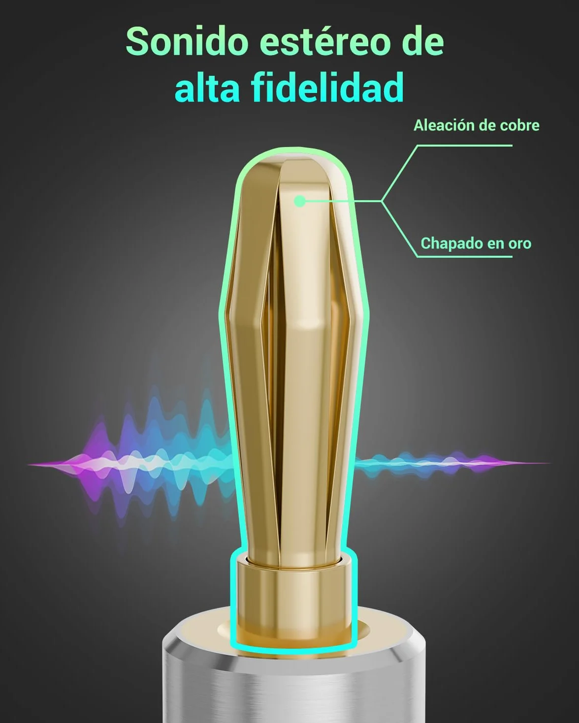 VCELINK Conector Banana Chapado en Oro 0,75-4 mm 8 Unidades para Cable Speakon Altavoces