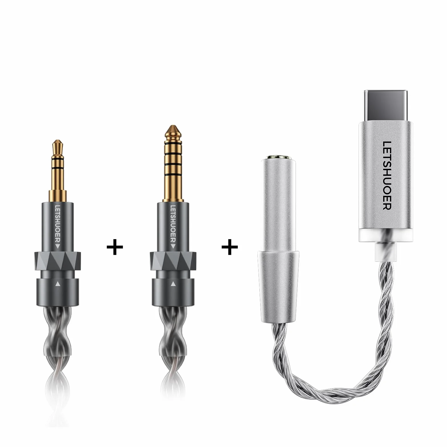 Letshuoer S12 Ultra Hi-Fi - Auriculares IEM de 14,8 mm, con controlador magnético planar, monitores intraurales, con cable de cobre chapado en plata (moca, conector de 3,5 mm/4,4 mm)
