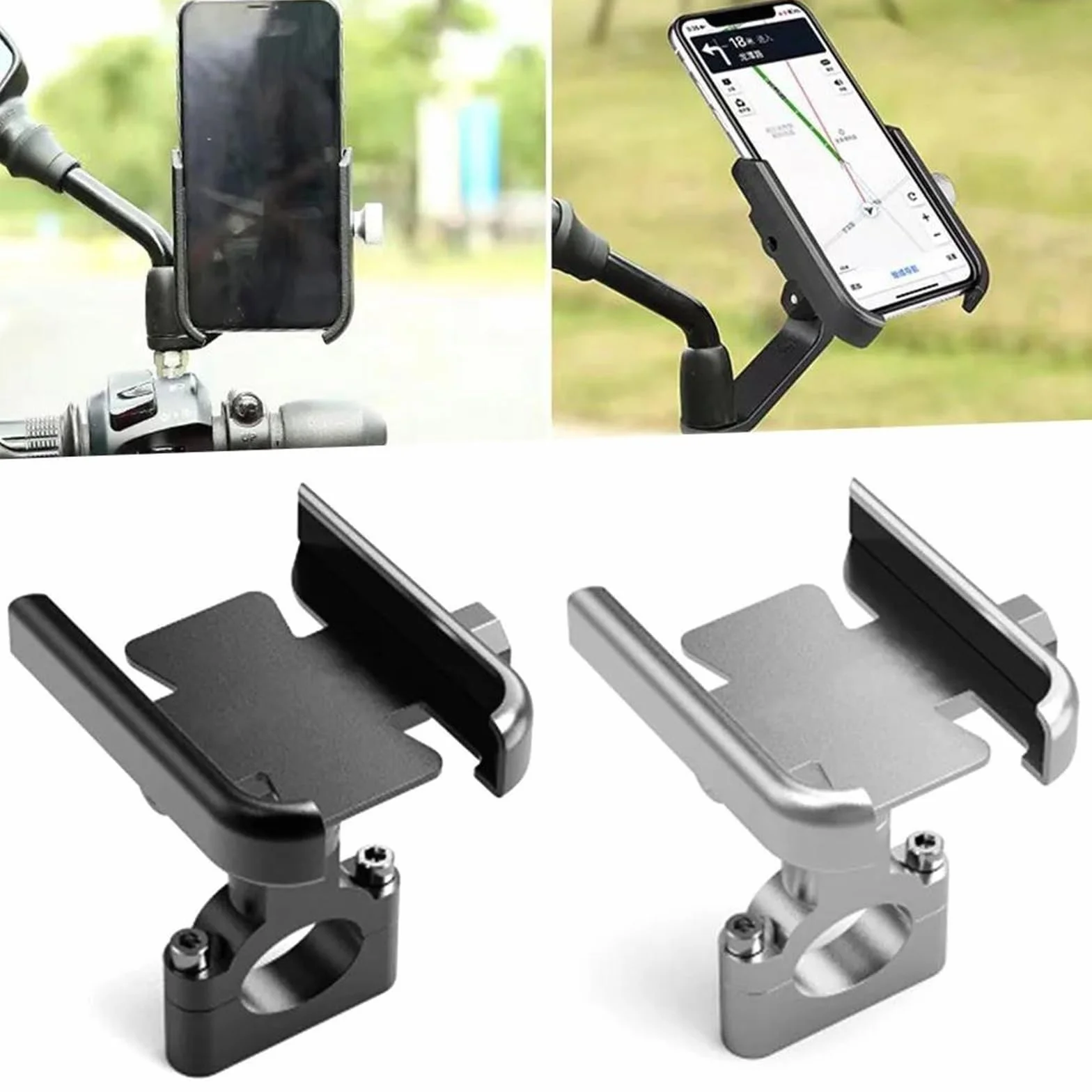 Yamaha X-MAX 125 250 300 400 Soporte Móvil GPS Manillar Accesorios Motocicleta Negro