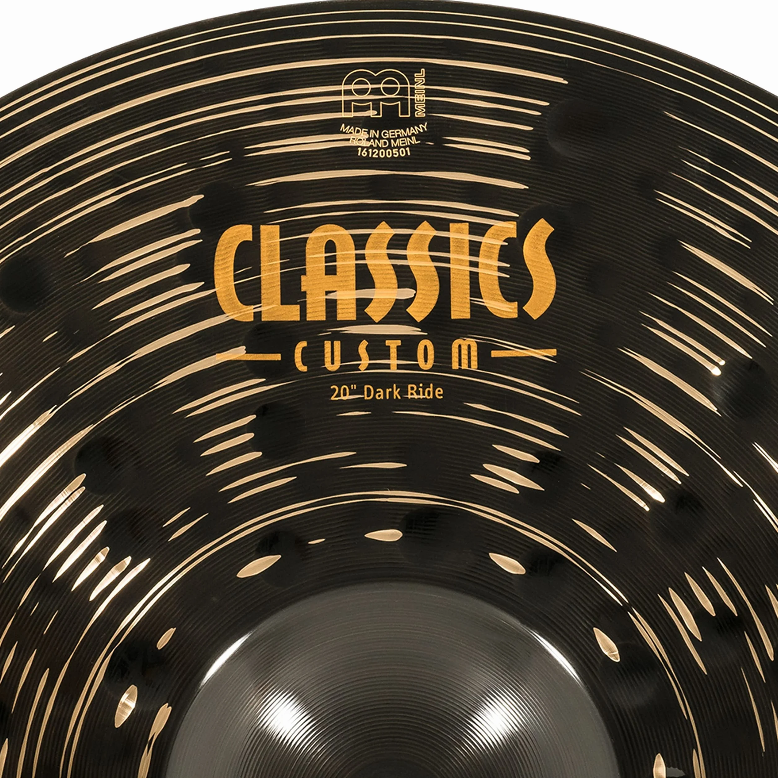 Meinl Cymbals Classics Custom Dark Plato Ride de 20 pulgadas (50,80cm) Platillos de Batería - Bronce B12, Acabado Oscuro (CC20DAR)