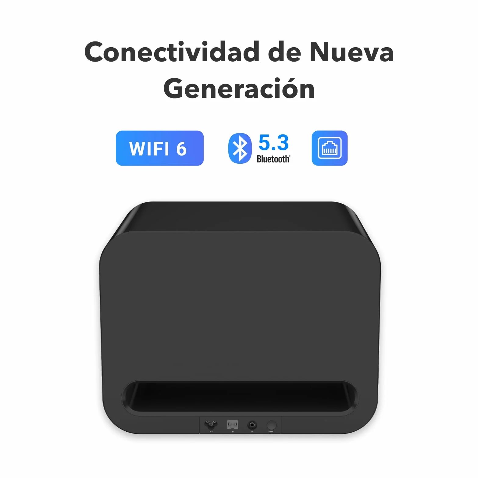 WiiM Sub Pro 8" 250 W Subwoofer Inteligente Inalámbrico con Calibración AI RoomFit™ Wi-Fi 6 Bluetooth 5.3 25 Hz Graves Profundos