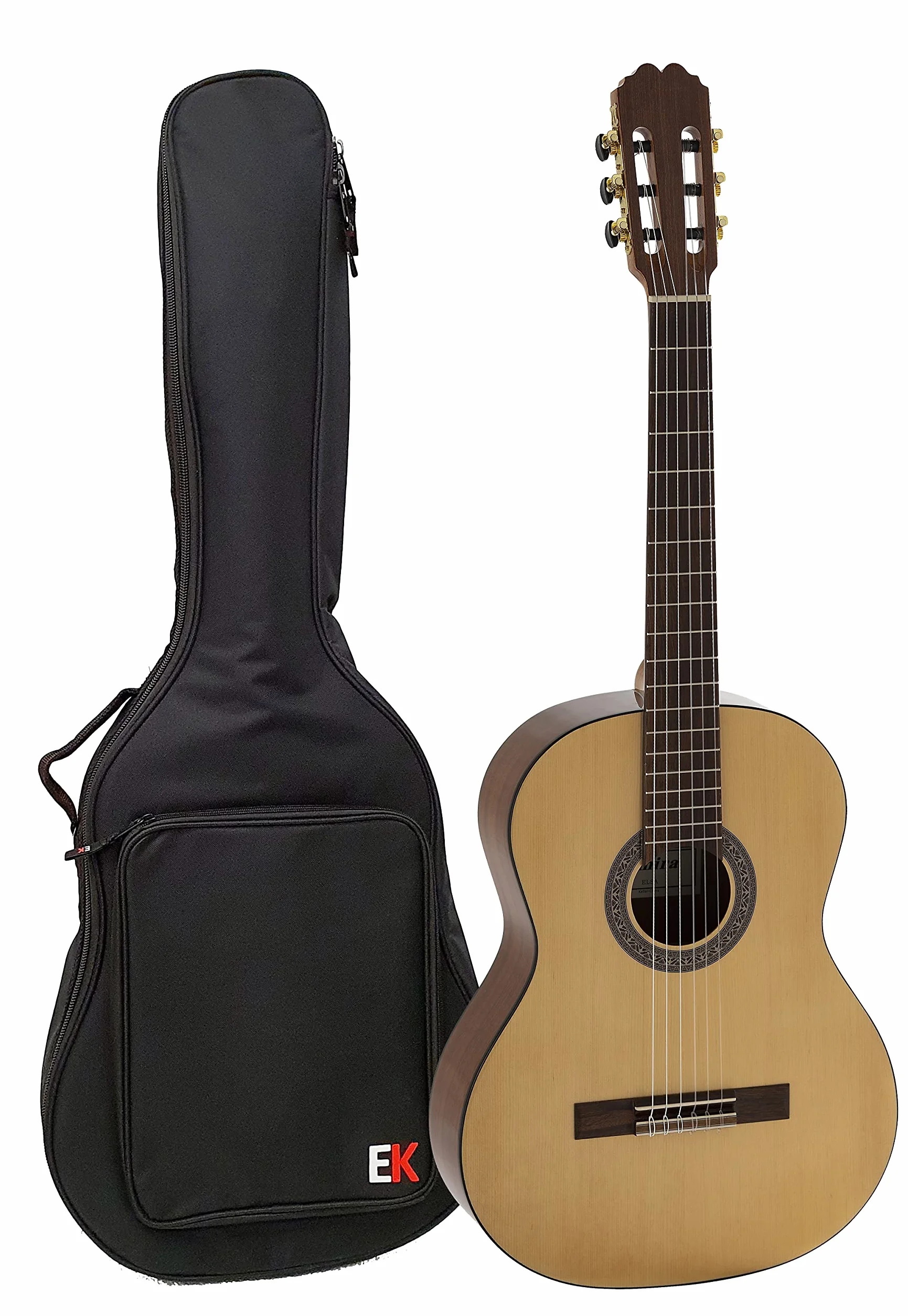 Guitarra Española Clásica ADMIRA ELSA de Madera Acabado Luxe Tamaño 4/4 con Funda Acolchada - Rockmusic España