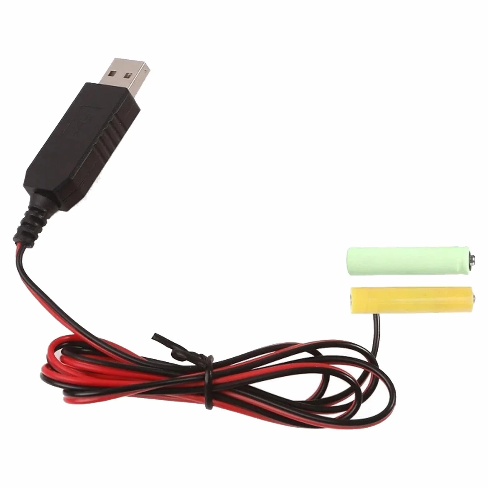 Batería eliminato-r, adaptador de batería, eliminadores de batería AA de 5 V a 3 V, convertidor de batería con cable USB de 1 m, adaptador de alimentación de batería, sustituye a pilas AA/AAA para