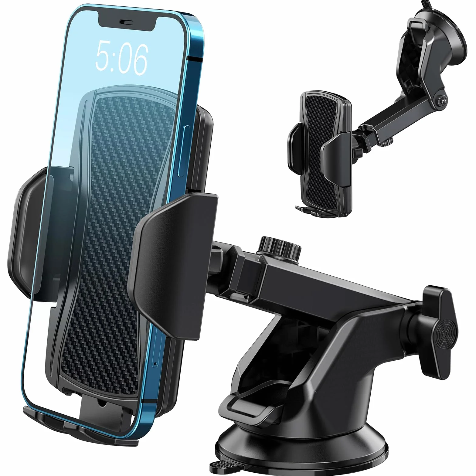 Hoppac Soporte Móvil Coche, Rotación 360° y Liberación Botón, Porta Móvil Teléfono 4-7 in