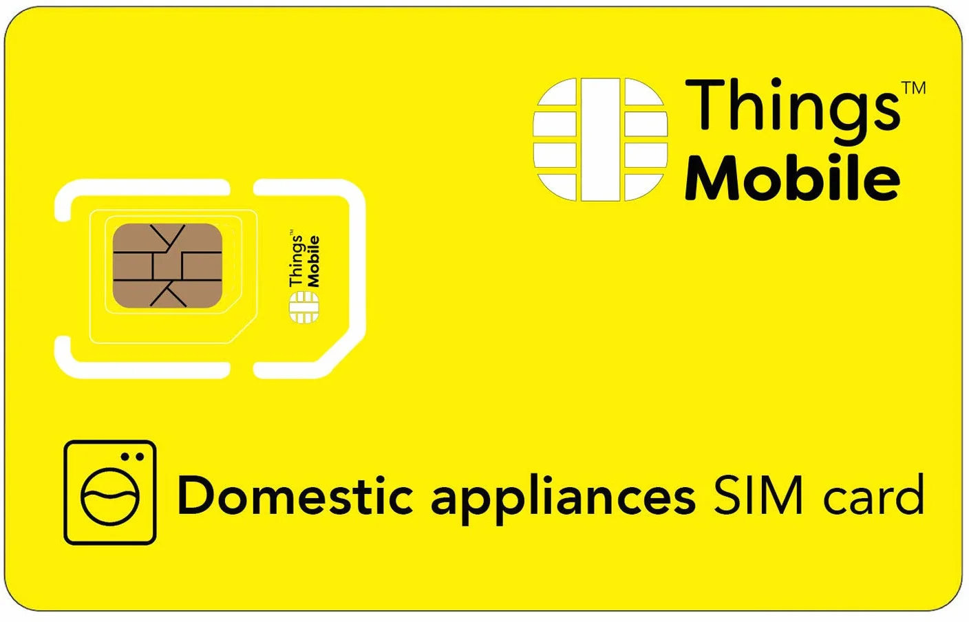 Tarjeta SIM para ELECTRODOMÉSTICOS - Things Mobile - con cobertura global y red multioperador GSM/2G/3G/4G LTE, sin costes fijos, sin vencimiento. 10€ de crédito incluido