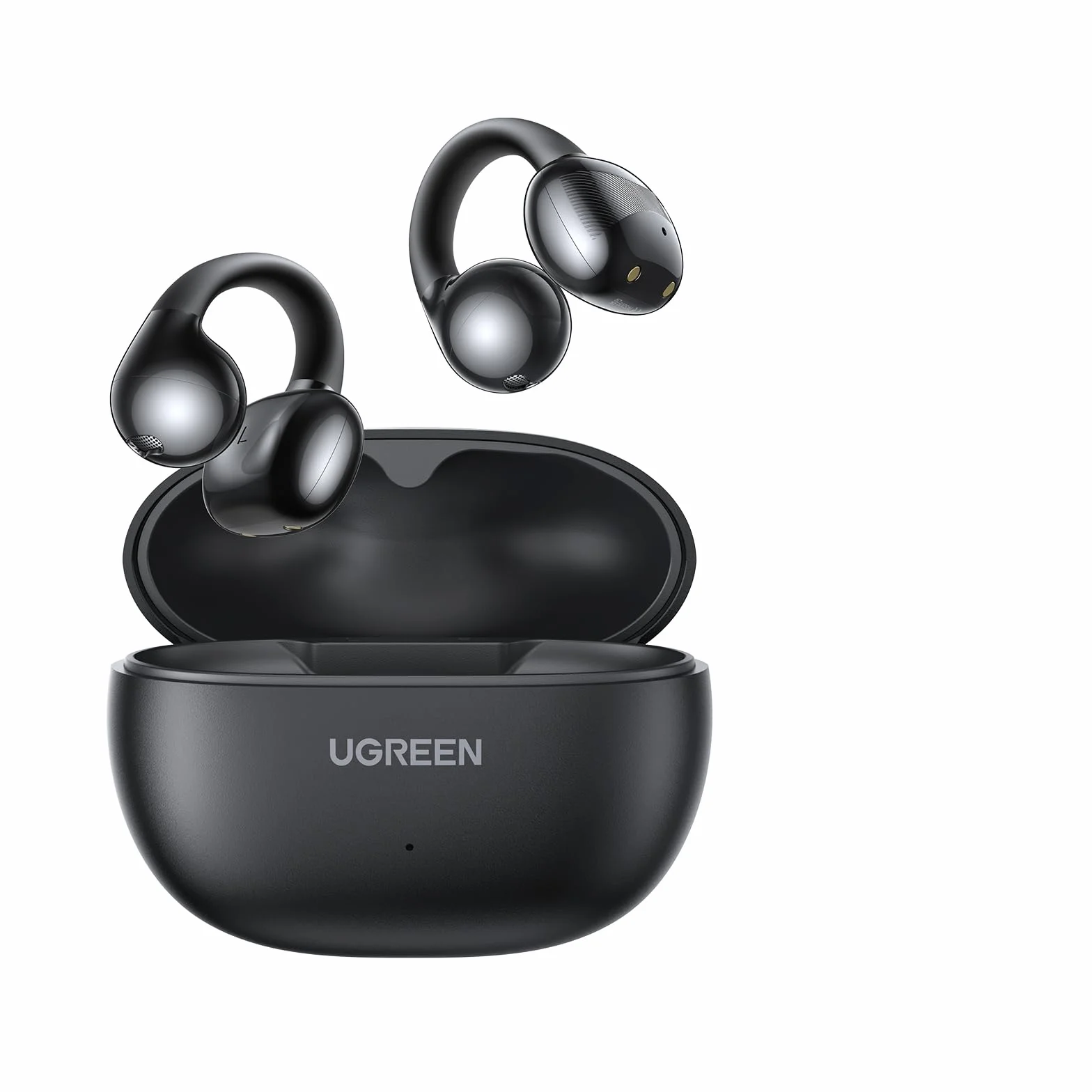 UGREEN HiTune S3 Auriculares Inalámbricos Audifonos Deportivos Auriculares Abiertos con Clip y Cancelación de Ruido ENC 30H de Reproducción Bluetooth 5.4 Carga Rápida USBC HiFi IPX5 Impermeable Negro