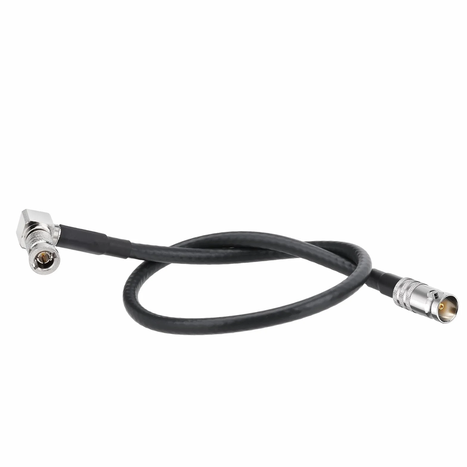 Superbat Cable Mini BNC en Ángulo Recto a BNC Hembra 30cm HD/3G/6G Micro SDI a SDI 75 Ohm Belden 1855A para Video Assist, Cámara de Micro Estudio, Tarjeta Decklink Quad Capture