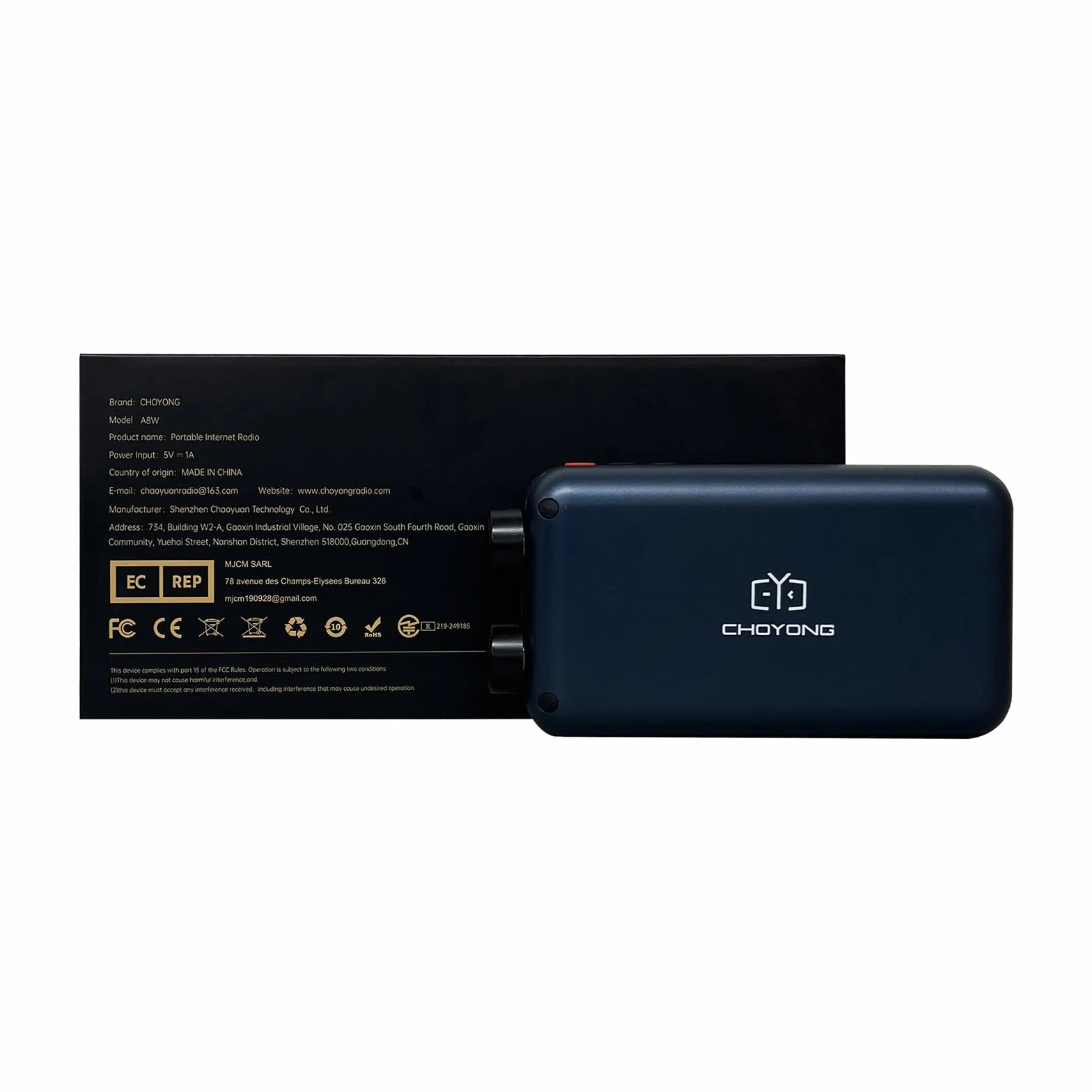 Choyong A8W - Receptor de radio inteligente por Internet WIFI/4G, altavoz con FM, tarjeta micro SD, radio de todo el mundo, para casa con WiFi, radio digital, Choyoung A8W