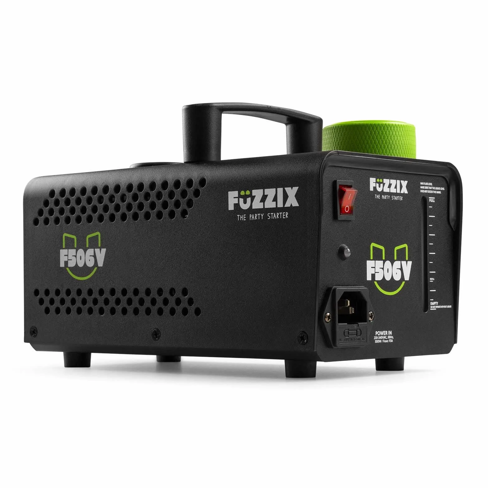 Fuzzix F506V – Set de 2 Máquinas de Humo Vertical 500W con LEDs RGB, Función Estroboscópica, Control Remoto Inalámbrico, Listas en 2,5 min, Incluye 1L de Líquido, para DJ y Eventos