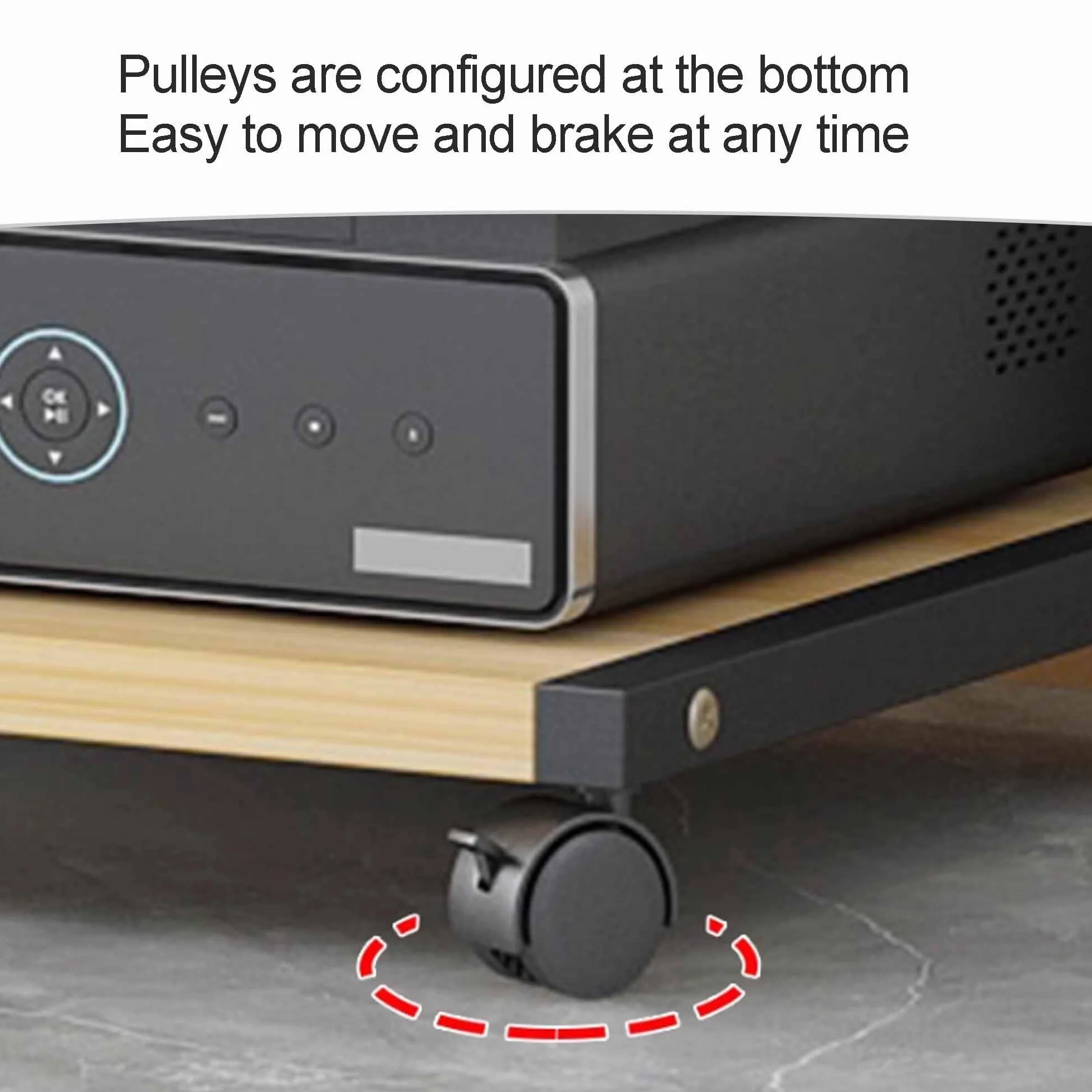 Mueble Equipo Hifi Soporte Multimedia, Soporte para medios AV Torre de rack de audio para tocadiscos, Gabinete estéreo Torre de rack de audio para sala de estar Sala de juegos y grabación(Nero,50*40*6