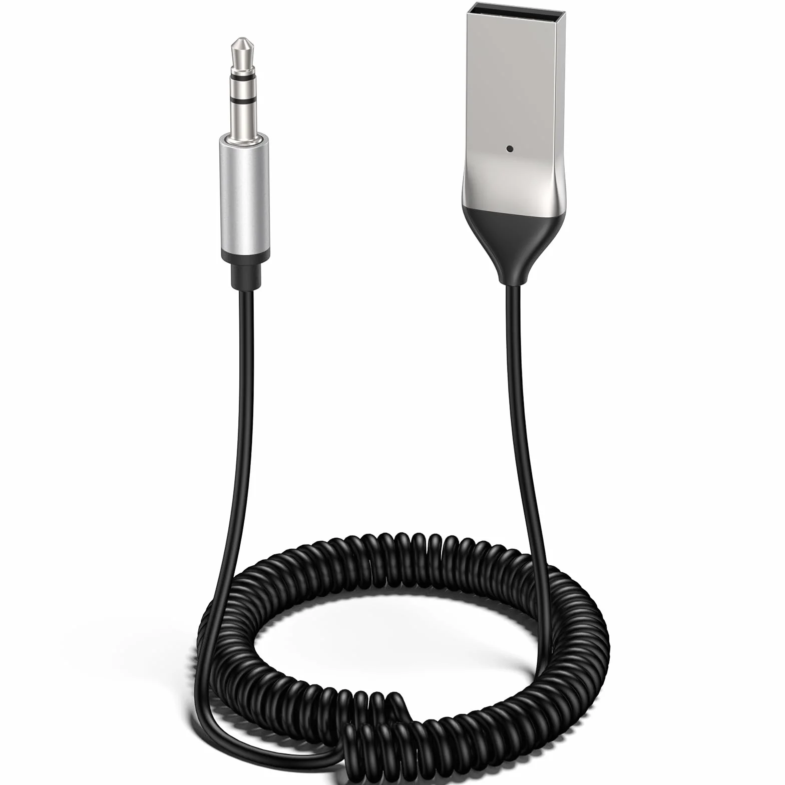 Mugust USB Receptor Bluetooth 5.3 Adaptador Jack 3.5mm Aux Auxiliar Conector Audio Cable Coche Manos Libres Móvil Altavoces