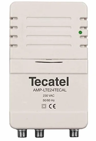 Tecatel Amplificador Vivienda UHF 24dB 2 Salidas LTE 5G
