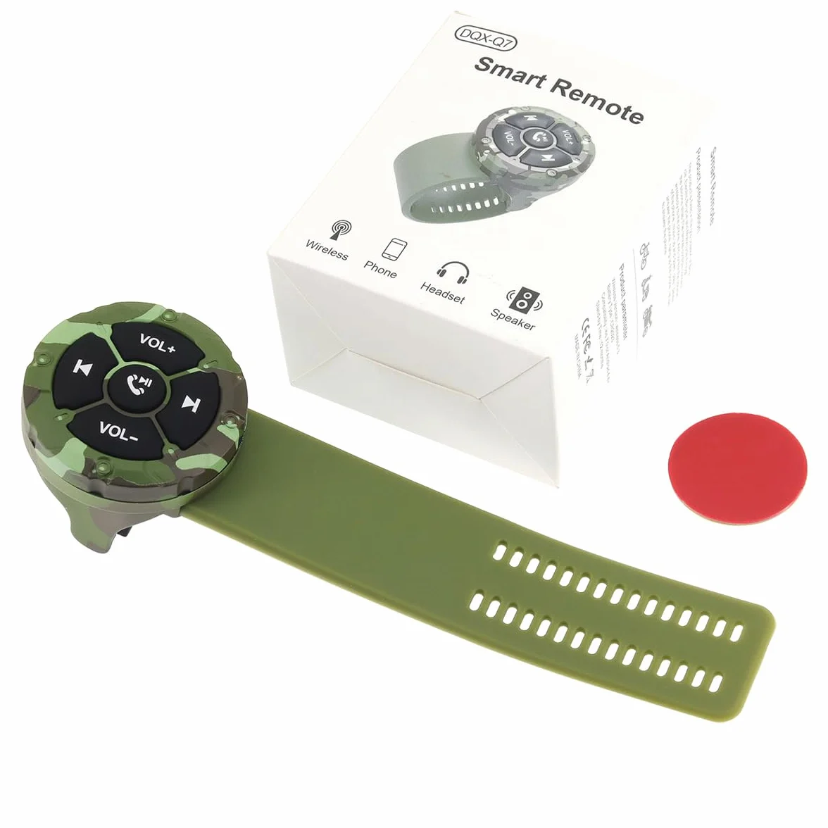 Control Remoto Inalámbrico Bluetooth Impermeable IP67 Universal Verde para Coche
