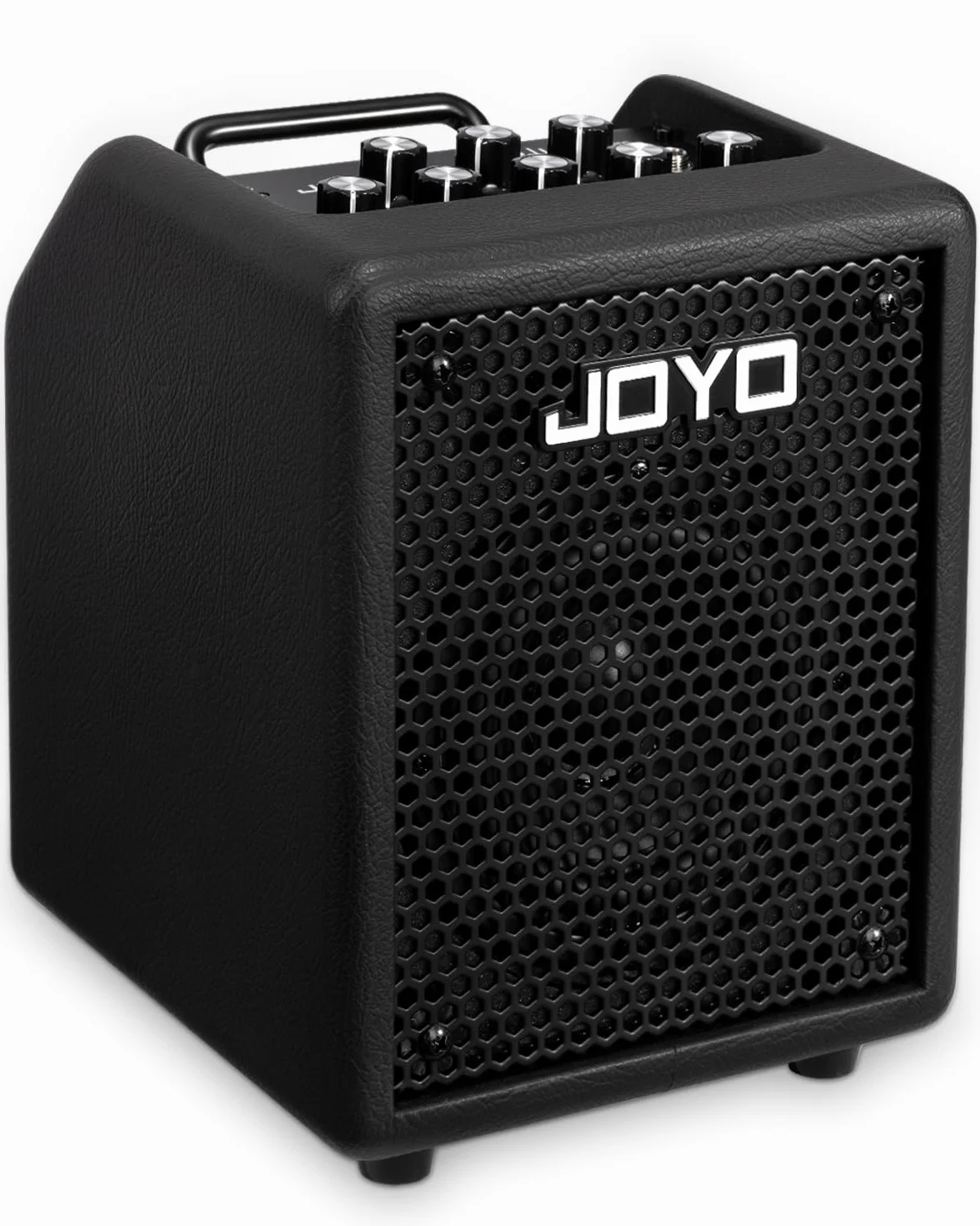 Joyo - Amplificador Combinado de bajo 30 W portátil – Altavoz de 4 Pulgadas, EQ 3 Bandas y compresor | Bluetooth 5.1 + grabación OTG, Salida de Auriculares para práctica Solo (Vibe Cube BA-30, Negro)