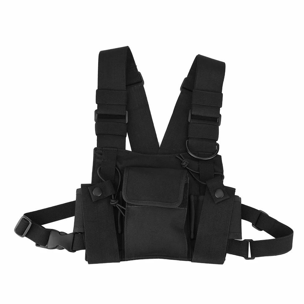 Sonew Walkie Talkie Bolsillo, Arnés de Nylon Mochila Funda para Walkie-Talkie, Radio, Dispositivos Electronicos Portatiles