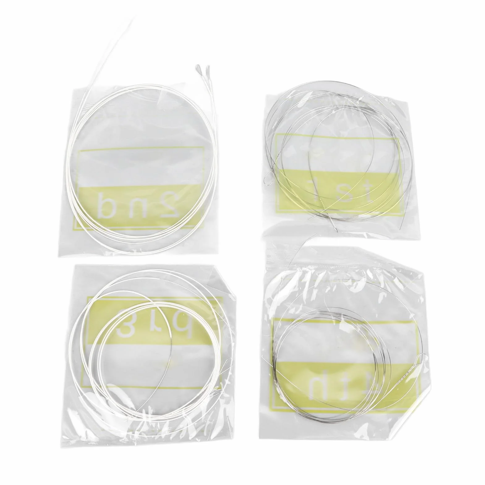 8 Uds Kit de Cuerdas de Mandolina Cuerdas de Mandolina Aleación de Cobre Plateada de Accesorios de Repuesto