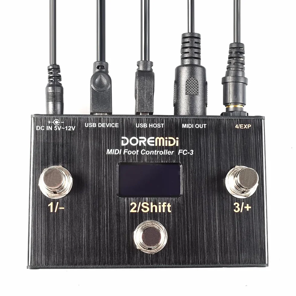 Controlador de pie MIDI (FC-3) Controlador MIDI diseñado que puede ser utilizado para control por pie
