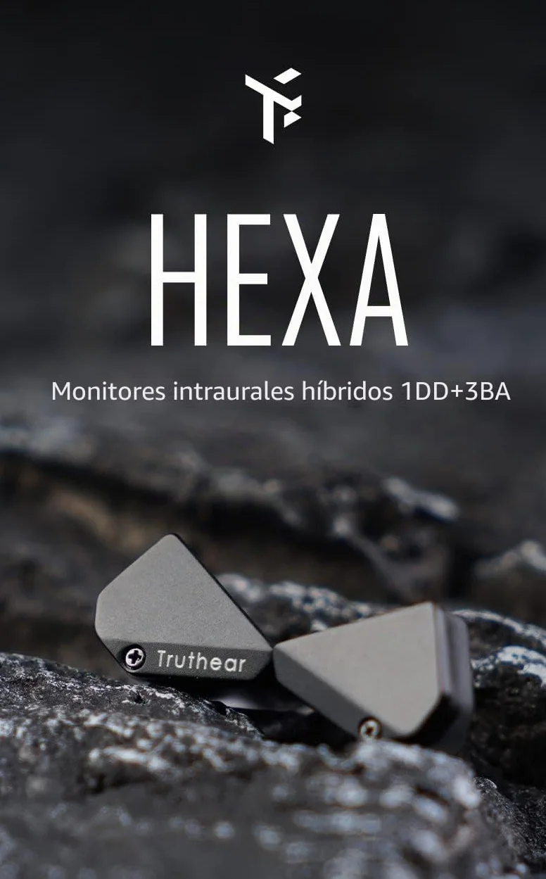 Fanmusic Truthear Hexa 1dd + 3ba Mixed Architecture PU + LCP Dynamic Drive diafragma 0,78 2pin Cable flexible escalable DLP in ear Monitor Headset (Hexa)
