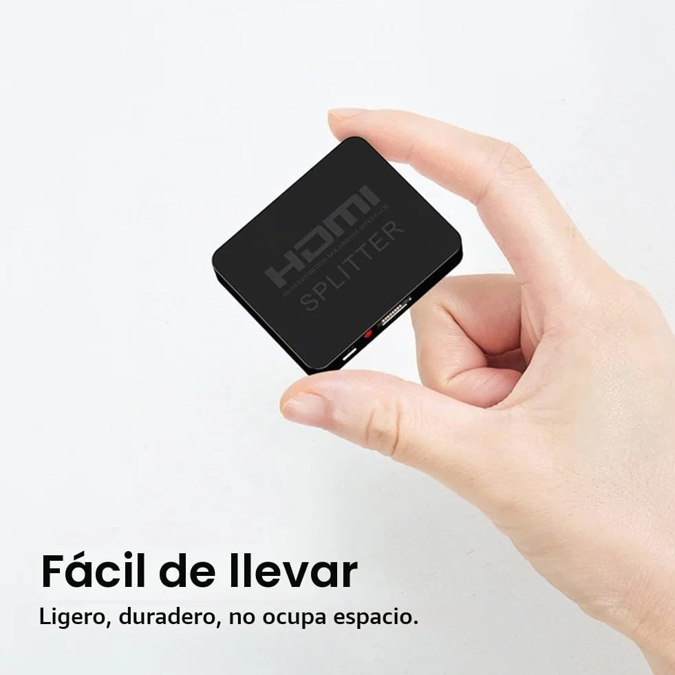 Divisor HDMI SELIACR 1080P full HD, 3D, 4K para monitor doble, compatible con MacBook, Xbox, PS4, PS3, reproductor Blu-Ray, DVD, HDTV, con cable de alimentación micro USB