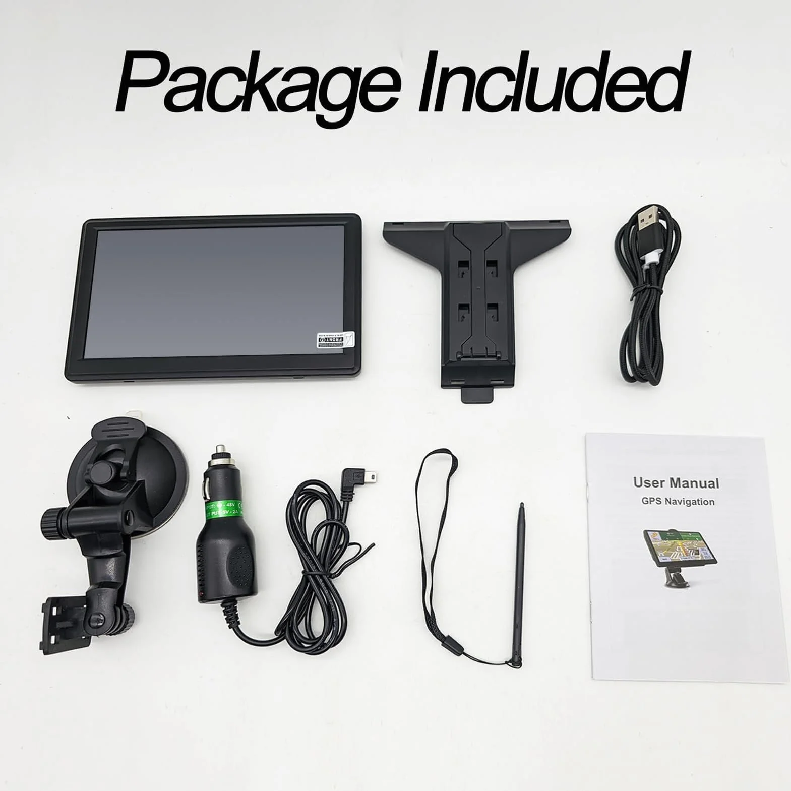 Navegador GPS para Coche,Navegación para Coche 7 Pulgadas (17.8 cm) | Pantalla Táctil con Mapas Inteligentes Dispositivo Portátil para Viajes Largos Carretera Camiones Autocaravanas