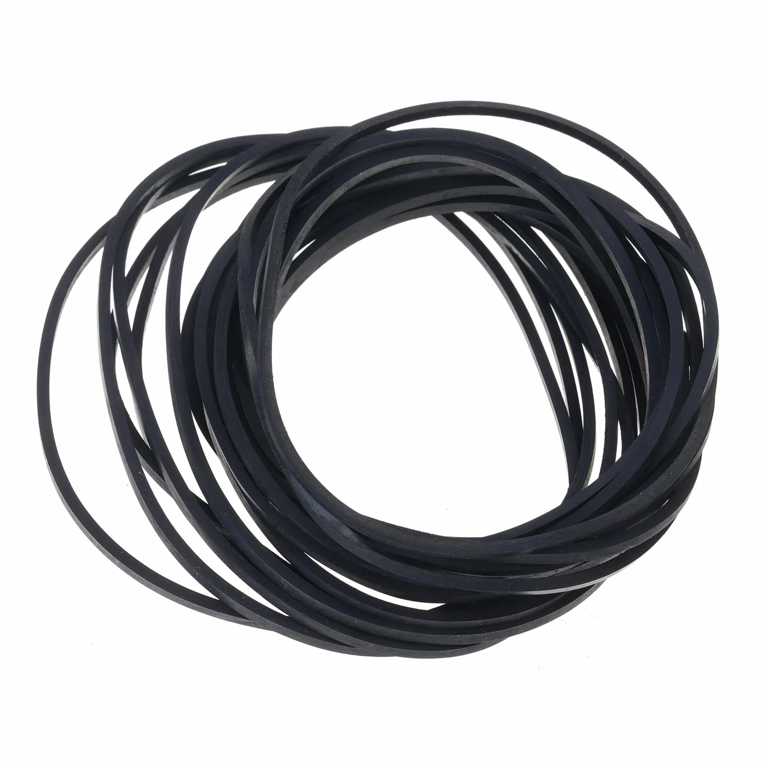 20 correas cuadradas de goma de 2 mm de ancho, 40-65 mm/75-100 mm/110-145 mm, cinta de transmisión de cinta de casete negra, adaptador de grabadora, soporte de estante de exhibición, soporte de