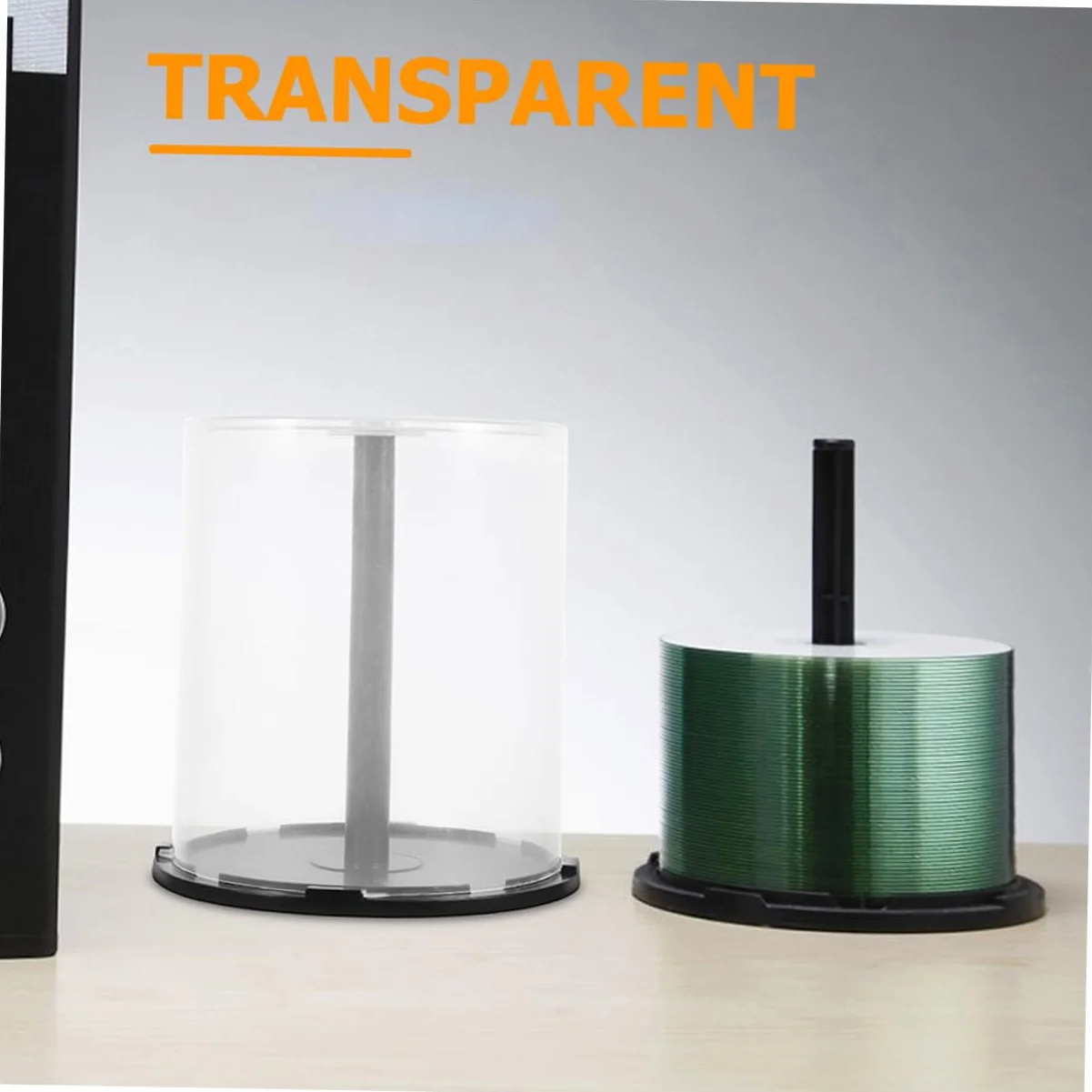 iplusmile Contenedores de Plástico para Guardar CD y Dvd Gran Capacidad, Diseño Minimalista y Ahorro de Espacio, Paquete de 4 Unidades para Hogar y Oficina