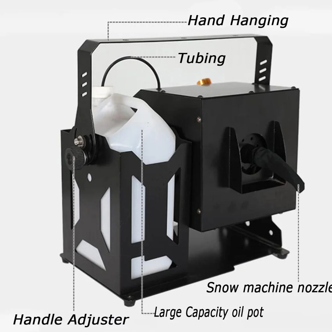 Máquina de Nieve oscilante de 180°, máquina de Nieve de Escenario Grande, Efecto ventisca de Nieve, Adecuada para Efectos de Escenario, Fiestas, Navidad (1500w)