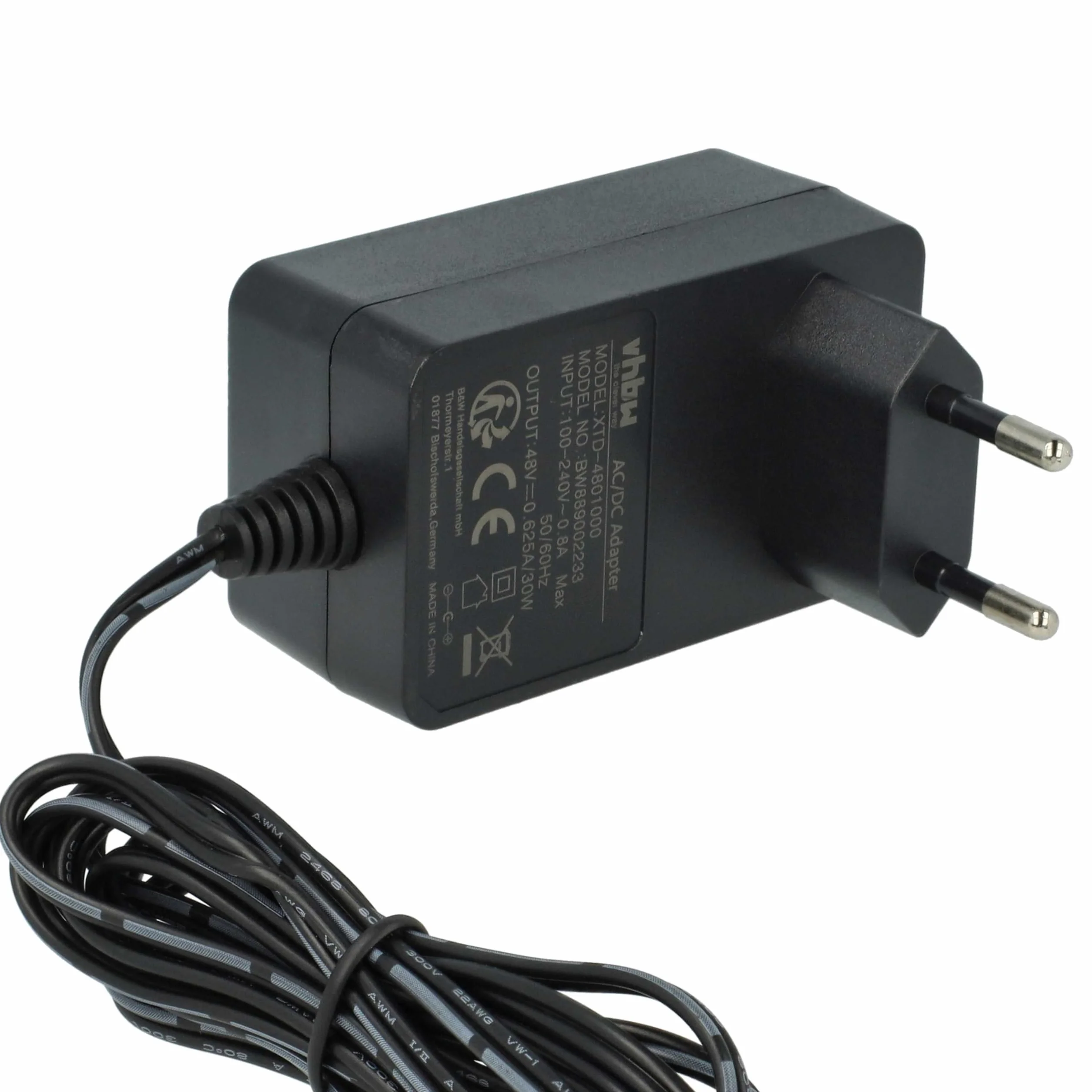 vhbw Fuente alimentación reemplaza Mitel PSAA30R-480(M) VoIP Sistema telefónico 160 cm