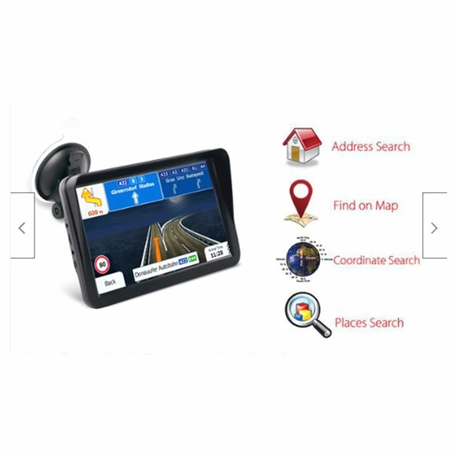 Navegador GPS de Camiones 9 Pulgadas con Pantalla táctil capeptual Gratuita UE Mapa Fácil instalación(Android1g16g)