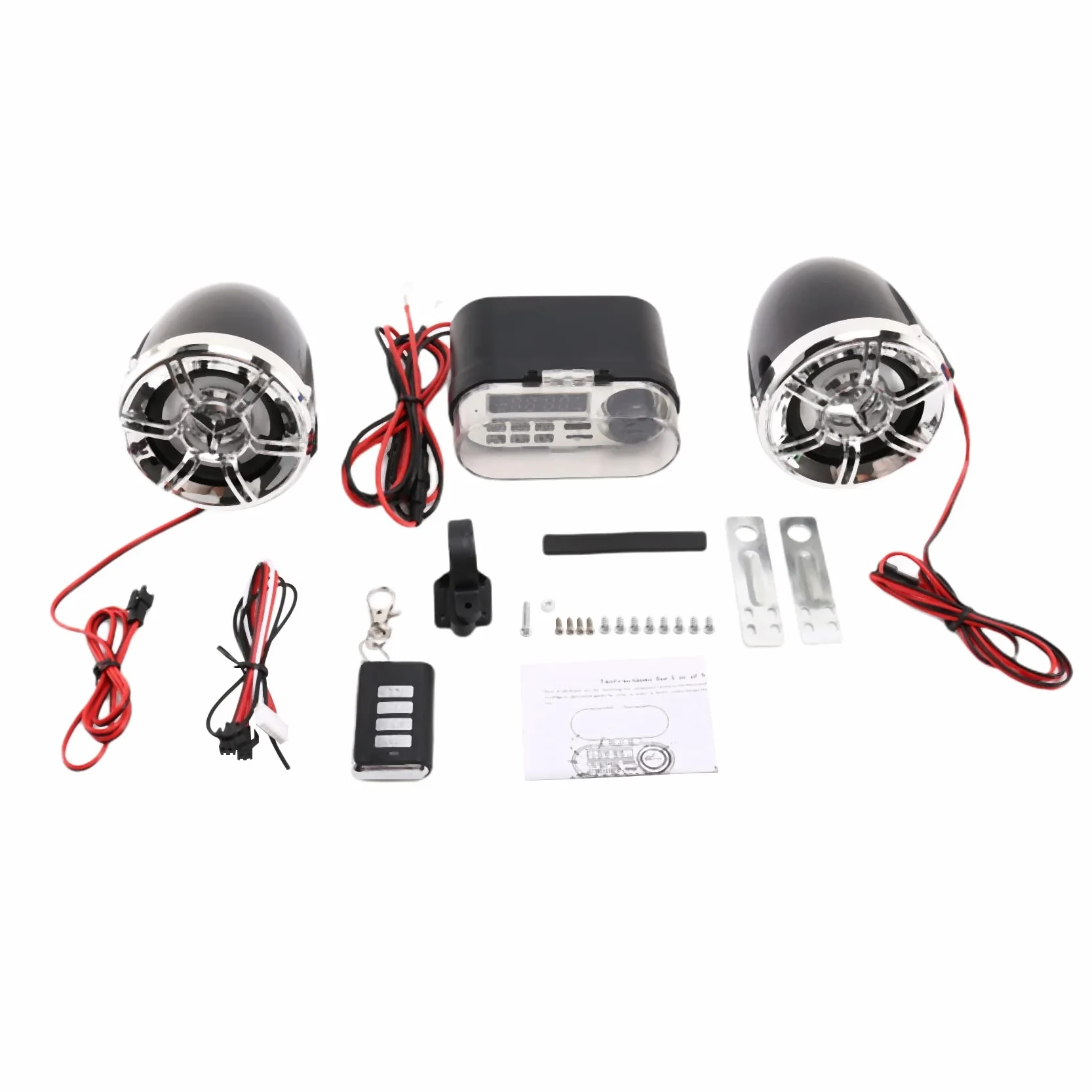 Altavoz de Motocicleta Estéreo Bluetooth Radio FM USB TF MP3 Resistente al Agua