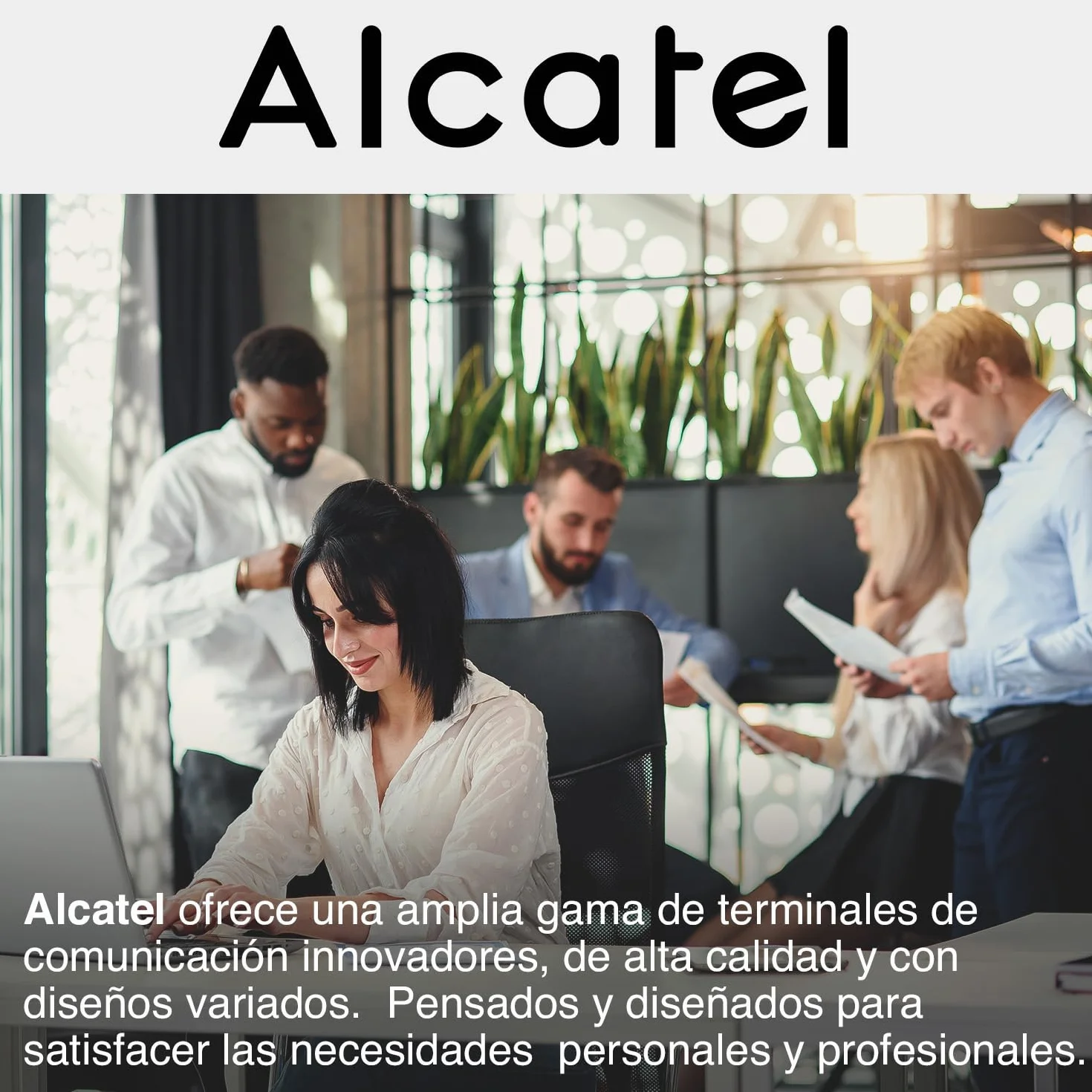 Alcatel Temporis 180 Pro 2 Piezas Teléfono Manos Libres Negro