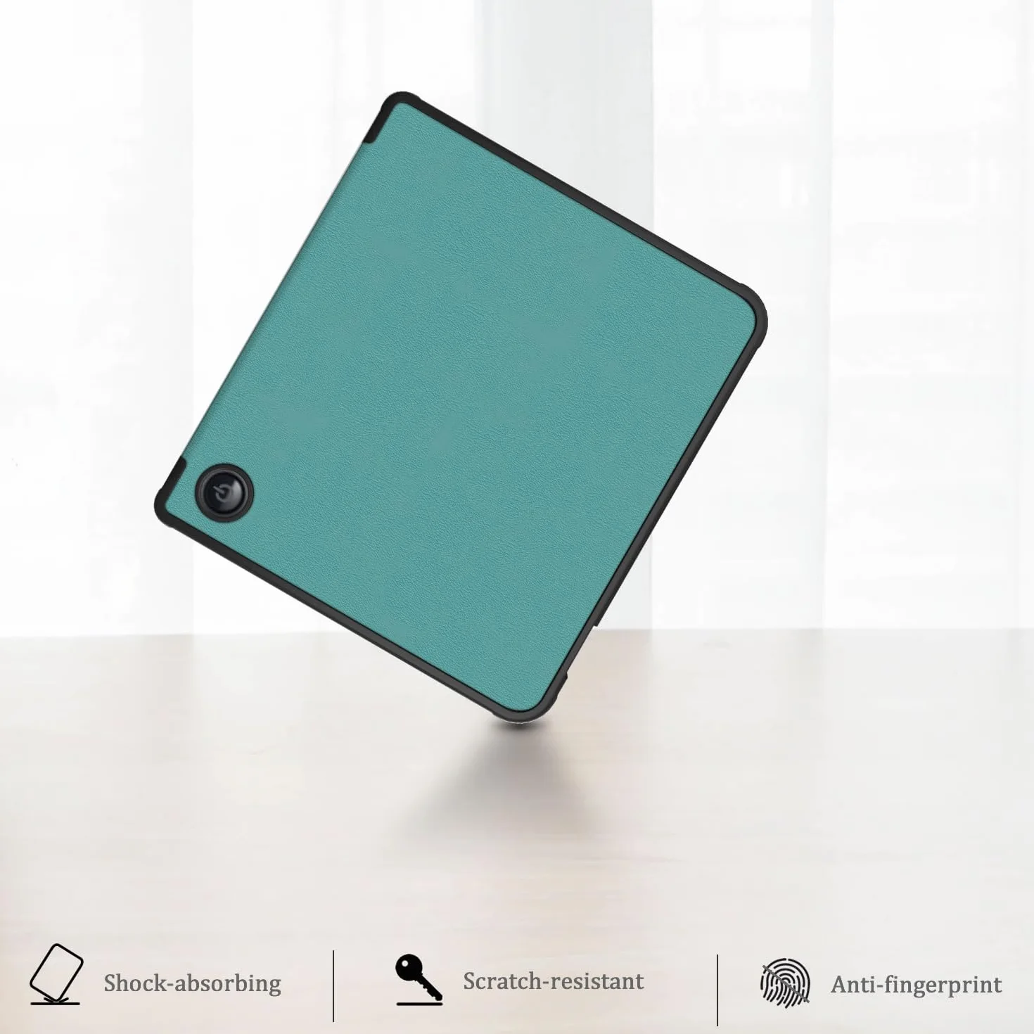 Funda para Kobo Libra Colour (2024) y Kobo Libra 2 (2021) 7" eReader, Reposo/activación automática, Cierre magnético, Verde